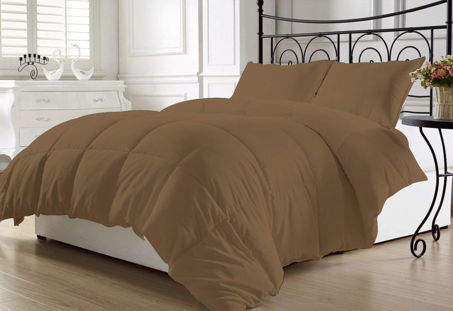 Premium 100% Egyptian Cotton 800 Thread Count Down Alternative Comforter - Queen/Full Size (90