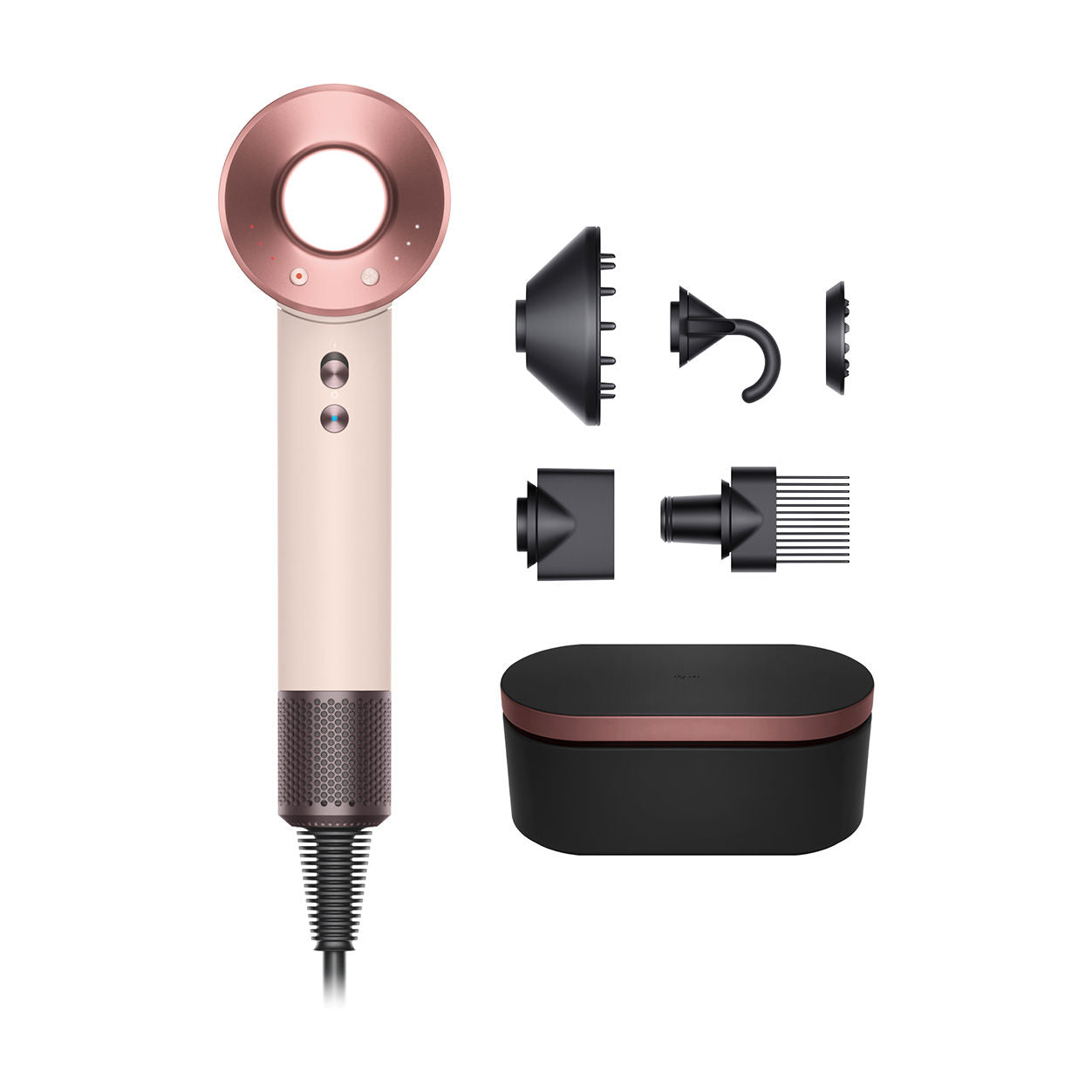 Limited Edition Ceramic Pink & Rose Gold Supersonic Hair Dryer - Professional Salon Quality Blow Dryer for Fast Drying & Frizz Control - Perfect for Home Use, Travel & Salon Styling