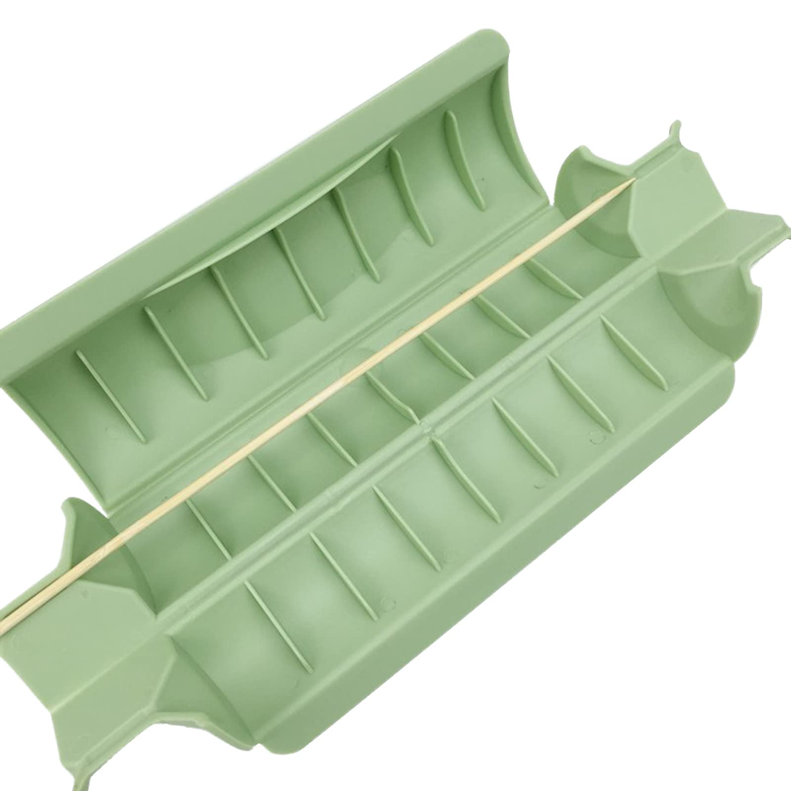 Boddenly Quick Kebab Maker - Stainless Steel BBQ Grill Tool for Vegetables & Meat - Easy Kitchen & Outdoor Cooking Accessory - Perfect for Backyard Grilling, Camping & Party BBQ (Green, One Size)
