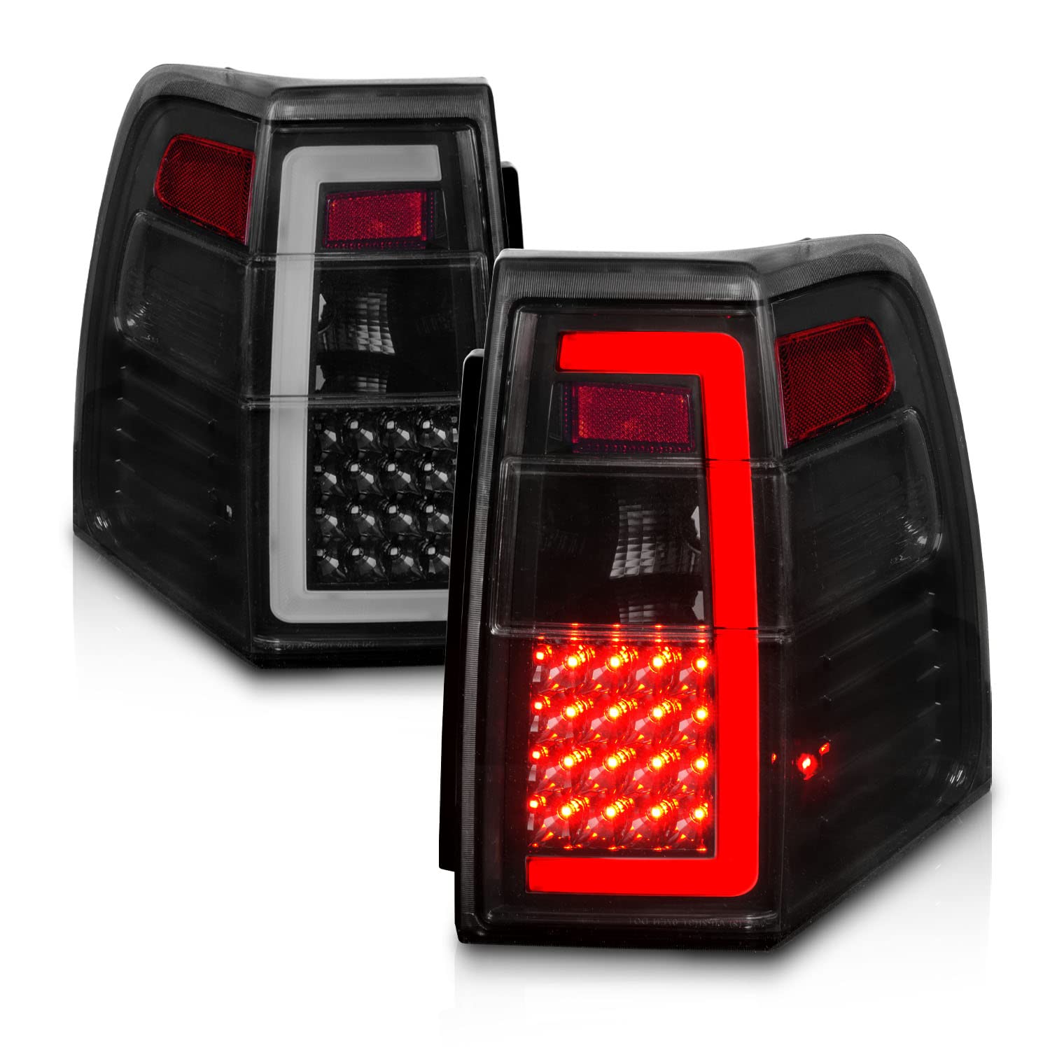 2007-2017 Ford Expedition LED Tail Lights - Sequential Turn Signal Smoke Black Replacement Set (Driver & Passenger Side) | Enhanced Visibility & Style for Night Driving & Custom Car Upgrades