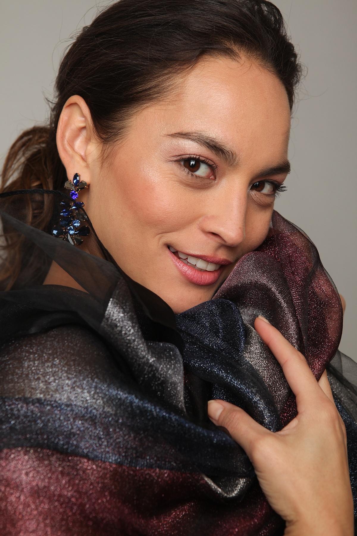 Silk Glitter Ombre Scarf - Elegant Shimmery Fashion Accessory for Women, Perfect for Parties, Weddings & Evening Events