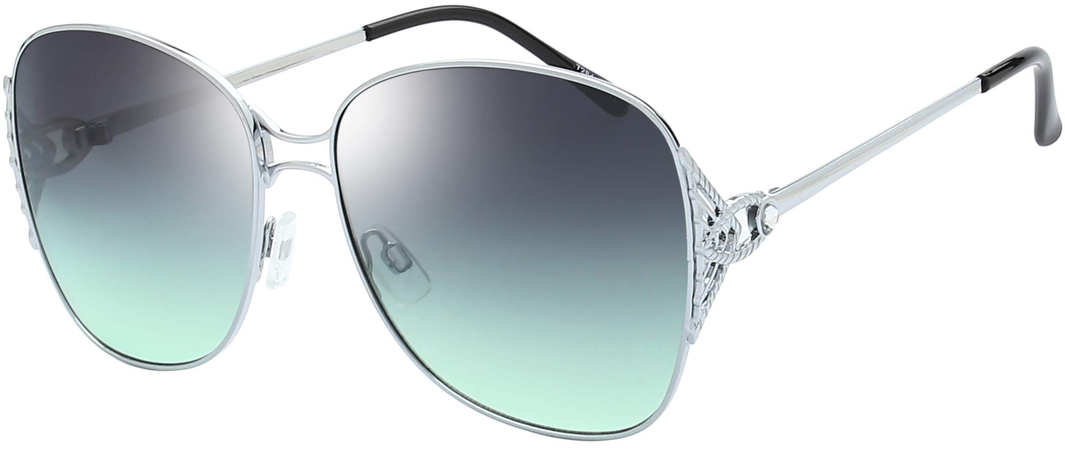 Elegant Women's Classic Crystal Sunglasses - UV Protection Fashion Shades with Gift Box for Women, Perfect for Outdoor, Beach, and Party Wear