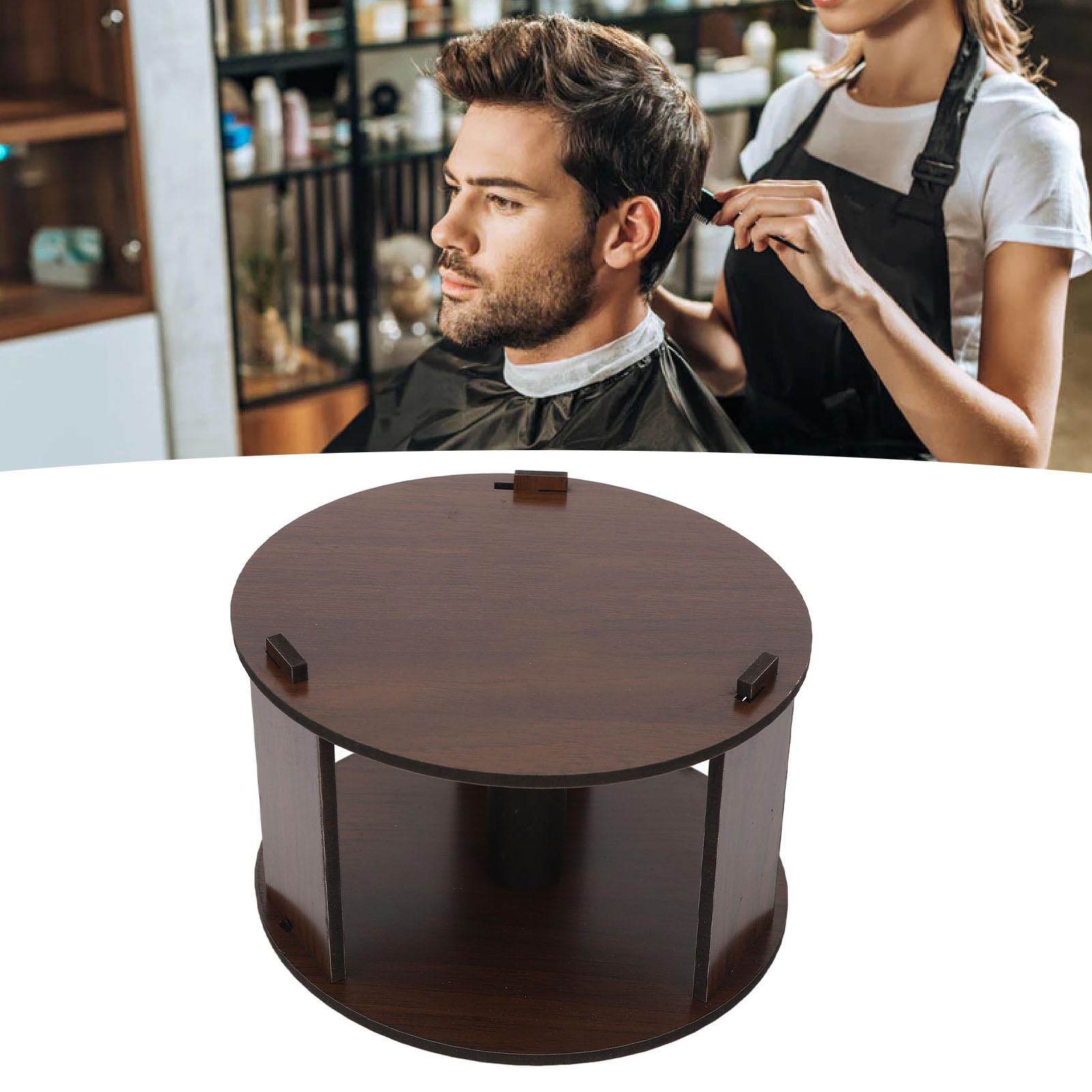 Wooden Neck Strips Dispenser for Barber & Salon - Disposable Paper Holder for Haircut & Grooming | Perfect for Professional Stylists & Home Haircuts