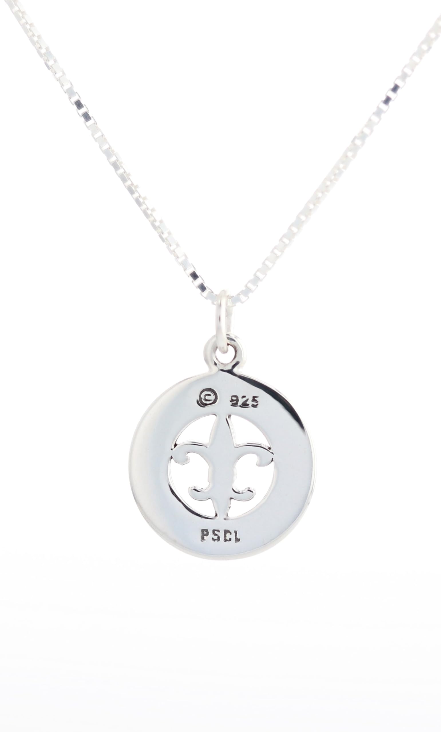 Sterling Silver Celtic Fleur De Lis Charm Pendant Necklace - 18 Inch Box Chain for Women, Gift for Her, Birthday, Anniversary, Wedding, Christmas | Elegant Jewelry for Everyday Wear & Special Occasions