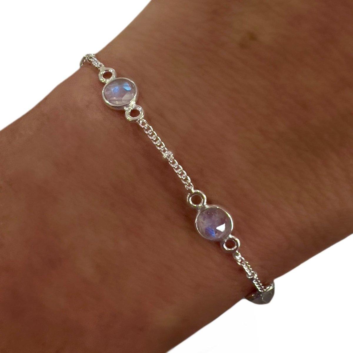 Laihas Eternal Moonstone Bracelet for Women - Healing Crystal Jewelry for Meditation, Yoga & Spiritual Balance | Elegant Handmade Adjustable Beaded Bracelet Gift
