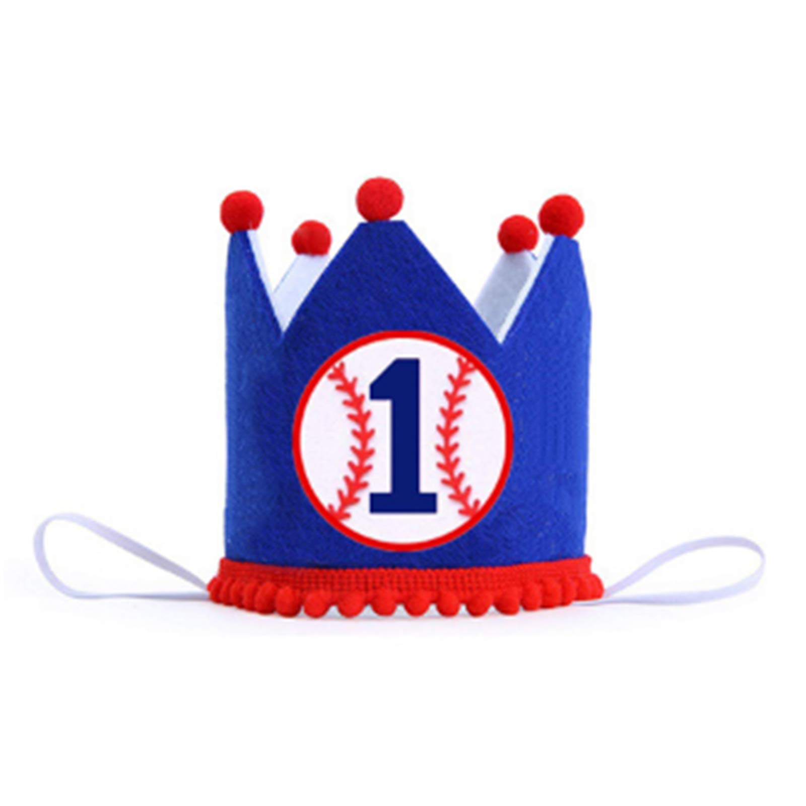 Baseball Happy Birthday Banner - Baseball Highchair Banner, Cake Topper & Birthday Crown | Handmade Baseball Theme First Birthday Party Decor for Baby Showers, Gender Reveals & Sports Themed Celebrations - Perfect for Baseball Lovers' Birthday Parties, Nursery Decorations and Sports Fan Events