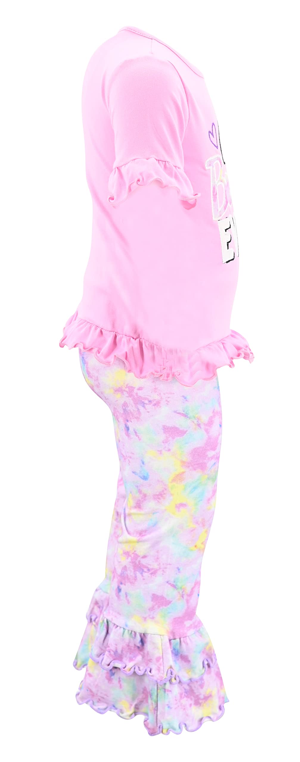 Adorable 2-Piece Baby Girl Outfit - Double Ruffle Leggings & Short Sleeve Shirt Set for Toddlers | Cute Matching Clothes for Playdates, Parties & Everyday Wear