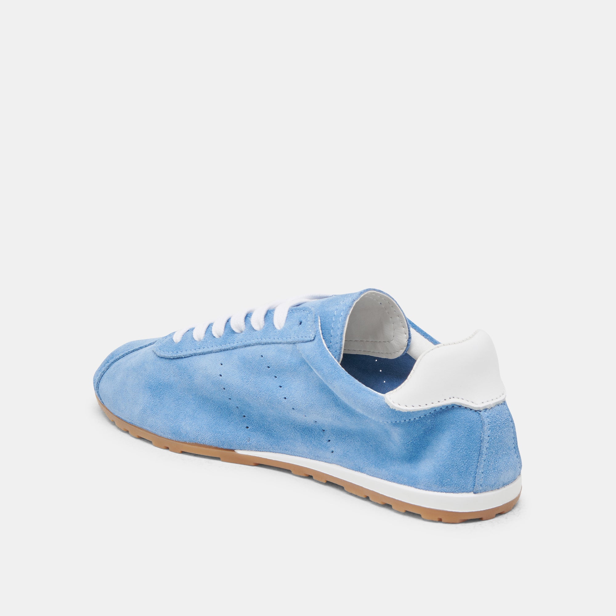 SERINA Women's Blue Suede Sneakers - Comfortable Casual Walking Shoes for Everyday Wear, Gym, and Outdoor Activities