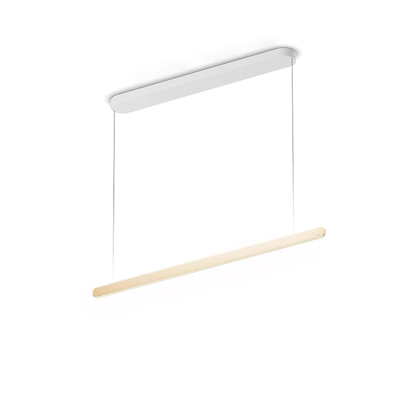 Modern Linear Pendant Light - Adjustable LED Hanging Lamp for Kitchen Island, Dining Room & Office - Sleek Minimalist Design with Warm/Cool Lighting Options