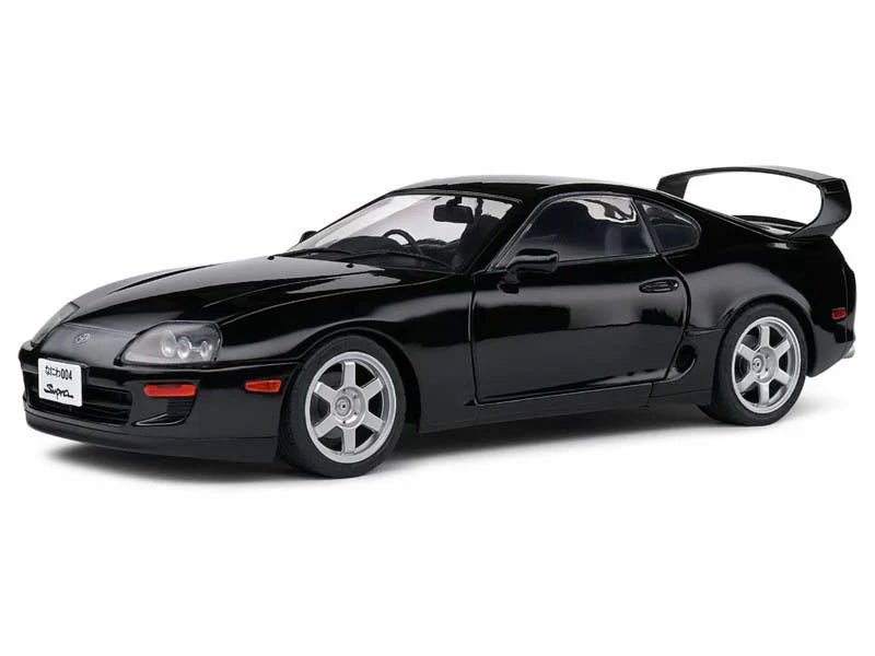 1:18 Scale Solido Toyota Supra MK4 (JZA80) 1993 Targa - Black Customized Diecast Model Car for Collectors & Display - Perfect for Car Enthusiasts, Office Desk Decor & Gift Ideas