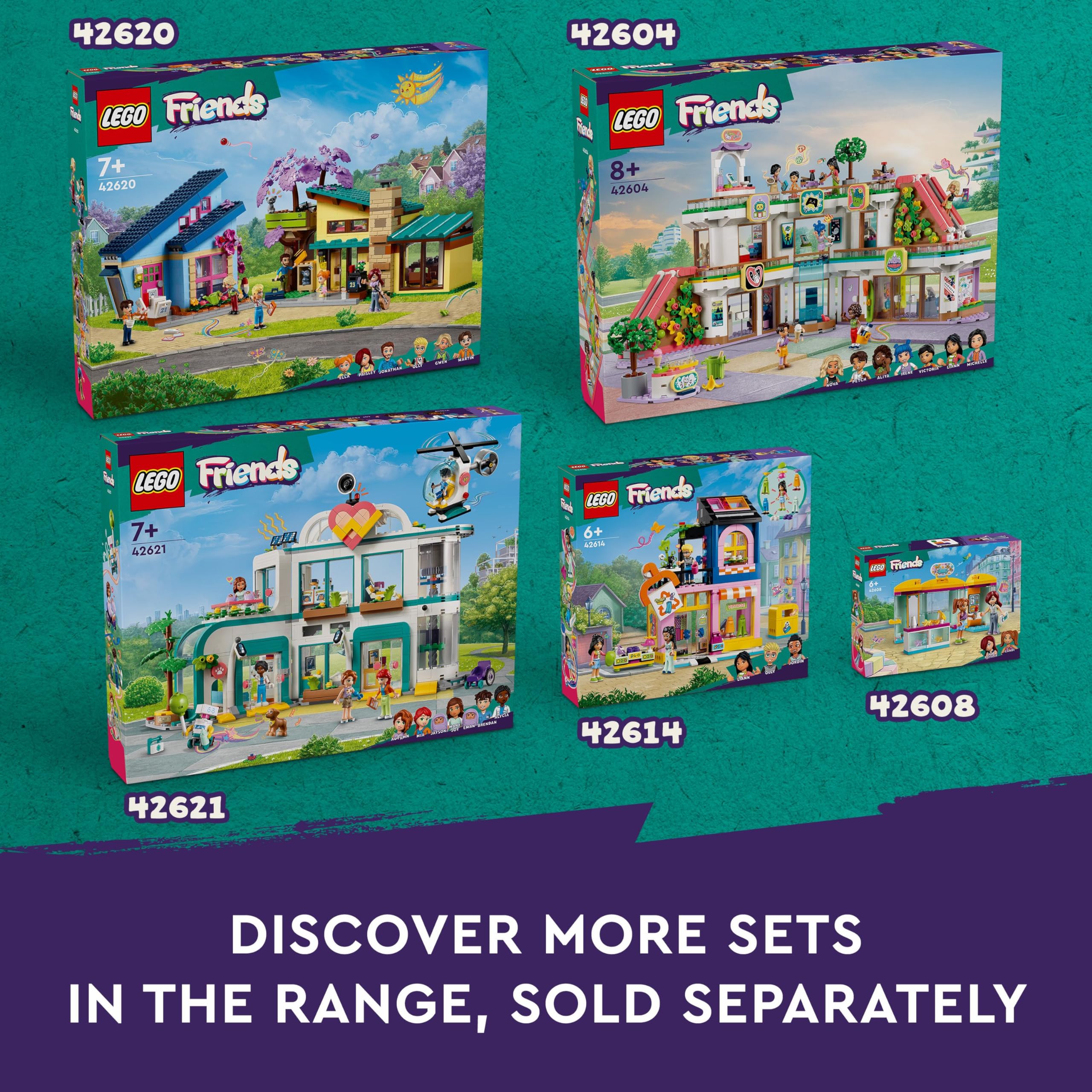 LEGO Friends Heartlake City Shopping Mall Building Kit with Mini-Doll Accessories - Creative Construction Toy for Kids Ages 8+ to Develop Social Skills - Perfect Gift for Boys & Girls - Play Together & Build Imagination - 42604 | Birthday, Christmas & Role-Playing Fun