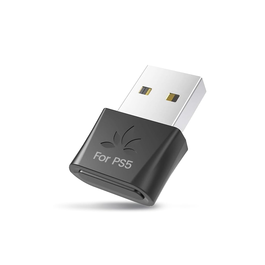 Avantree DG80 USB Bluetooth 5.3 Adapter for PS5 & Gaming - Low Latency aptX-Adaptive Wireless Audio Dongle for Gaming & Streaming