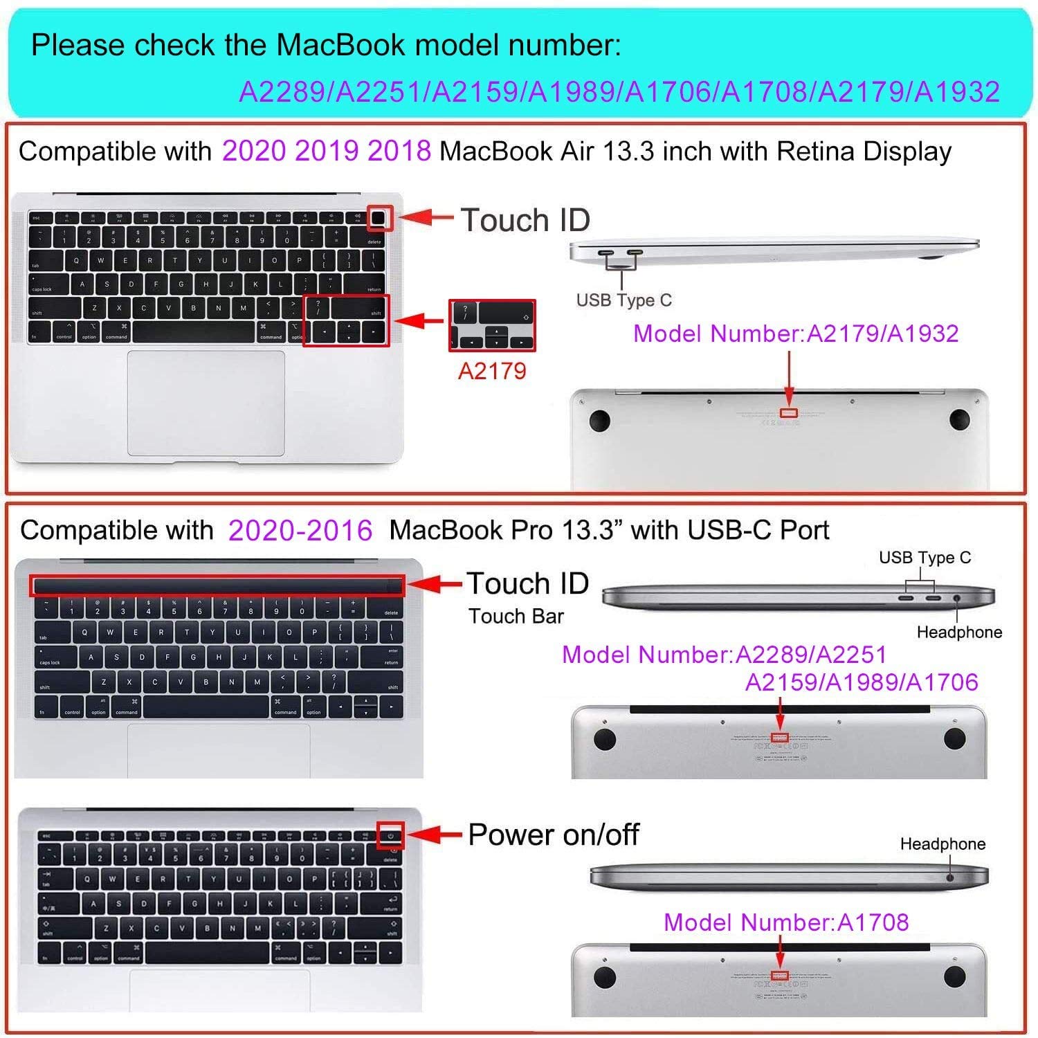 Premium Genuine Leather Folio Case for MacBook Pro 13 Inch (2016-2022 Models A1989/A1706/A1708/A2159/A2289/A2251) - Slim Protective Cover with Card Slots & Stand Function - Perfect for Business, Travel & College Use