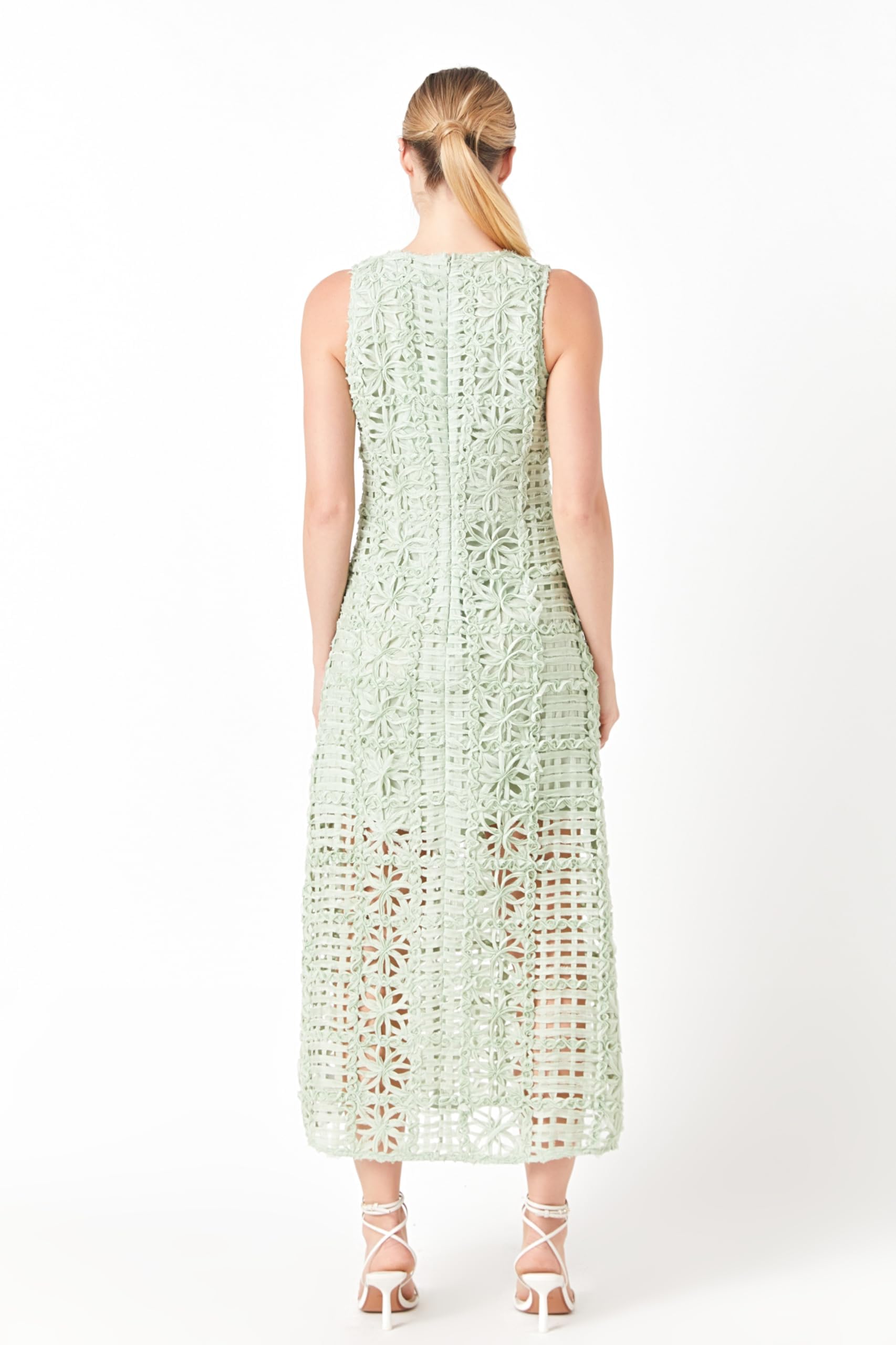 Endless Rose Textured Sleeveless Maxi Dress for Women - Elegant Summer Beach Wedding Party Dress with Flowy Fabric & Comfortable Fit