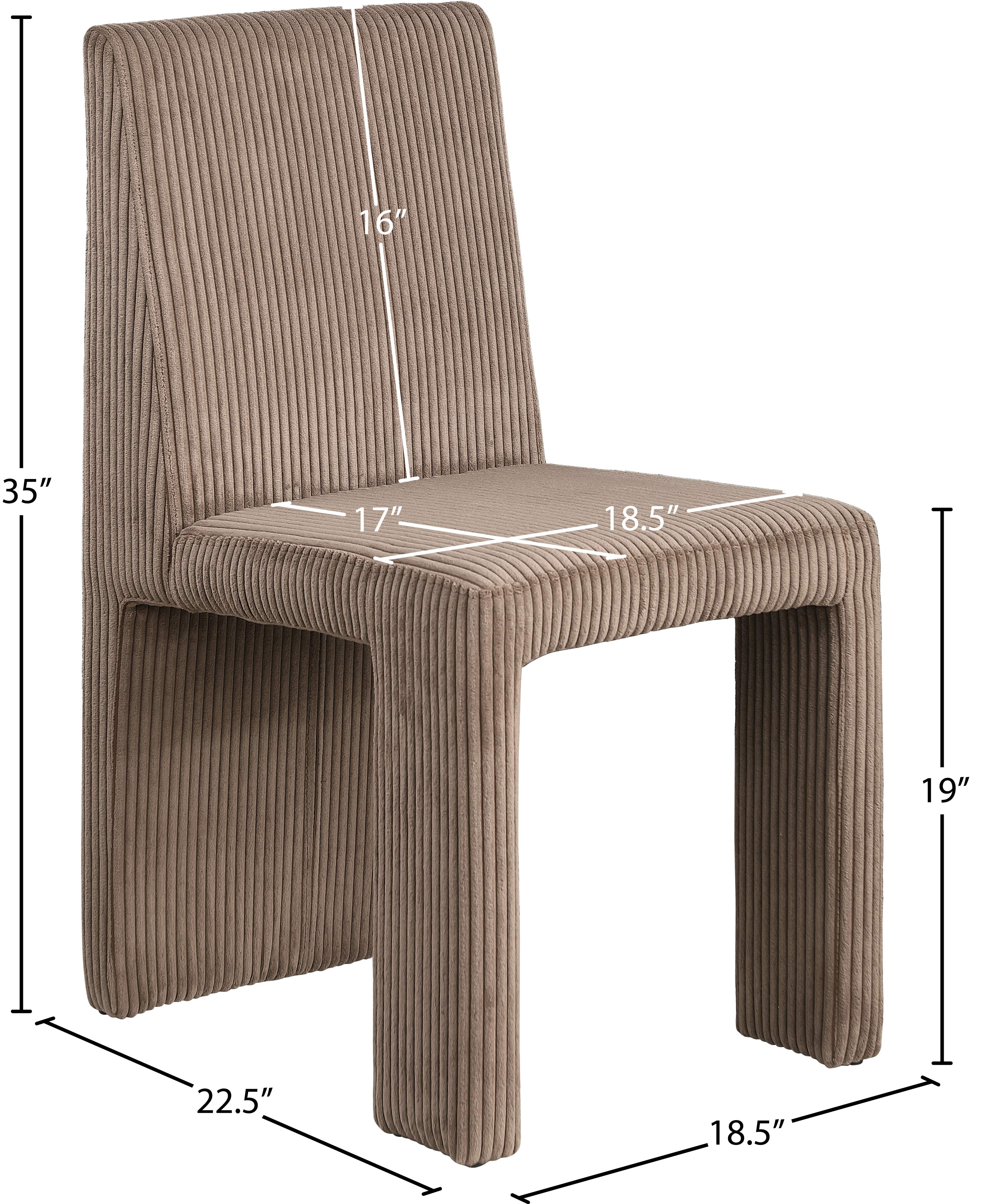 Premium Benson Microsuede Corduroy Fabric Dining Chair - Comfortable Modern Upholstered Seat for Kitchen, Dining Room & Office - Home & Commercial Use