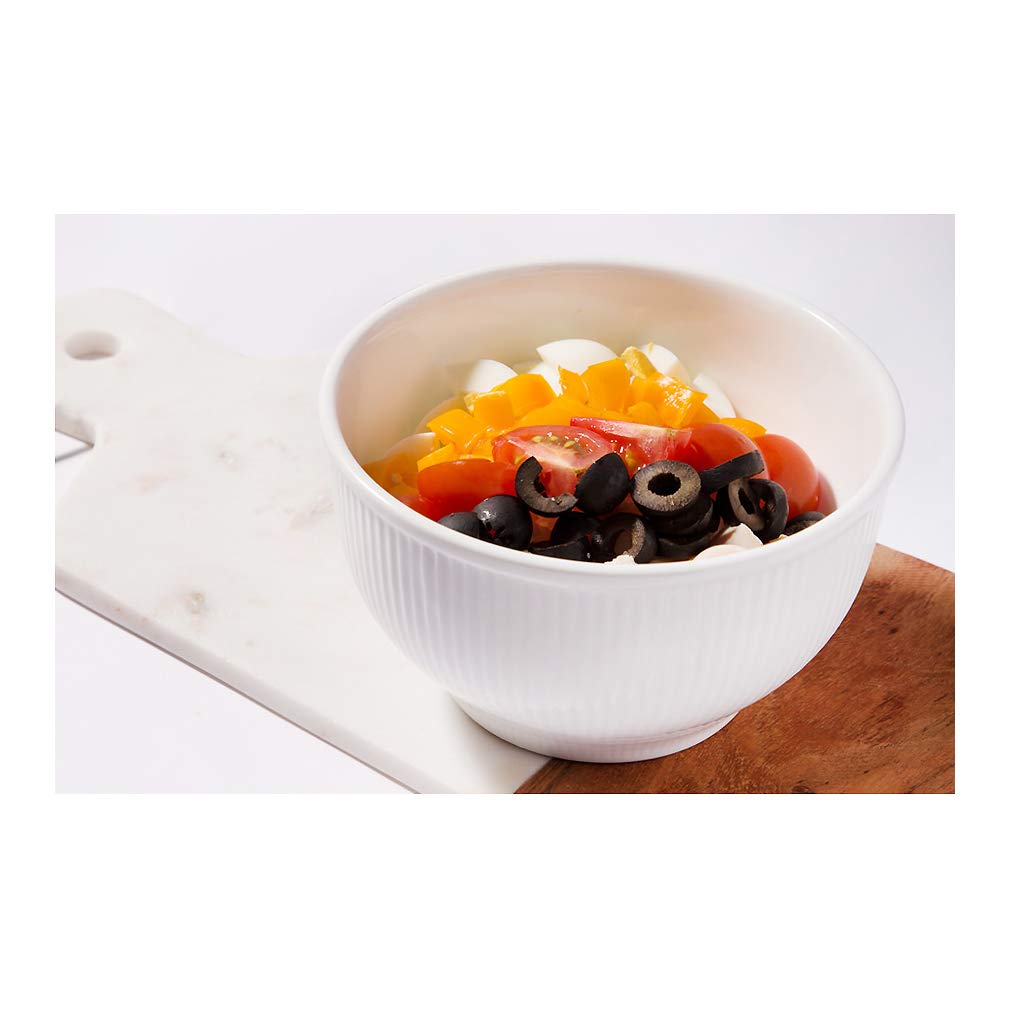 Hankook Whitebloom Bone China Bowl Set of 2 - Elegant Dinnerware for Soup, Salad & Dessert - Premium Korean Dojagi Tableware for Fine Dining & Home Entertaining