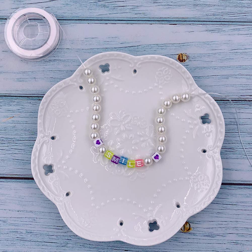 1000 Pcs Acrylic Letter Beads & Number Beads for Jewelry Making - Large Hole Alphabet Beads with Elastic String - DIY Bracelets, Necklaces, Keychains & Friendship Gifts