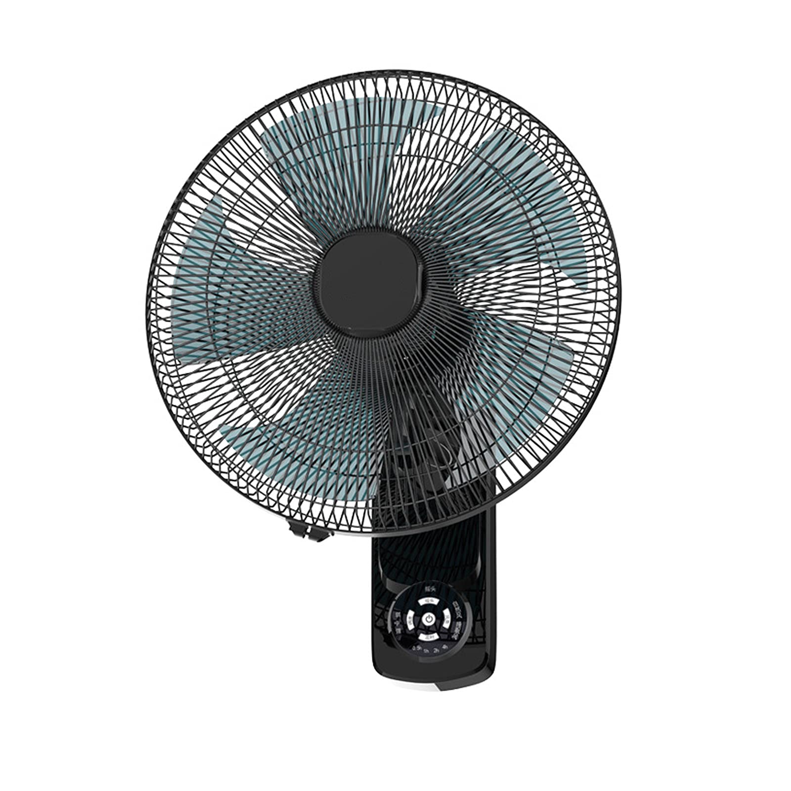 17 Inch Wall Mount Fan with Remote Control - 3-Speed Adjustable Quiet Cooling Fan, 7.5 Hour Timer, Black - Perfect for Bedroom, Office & Home Use (1 Pack)