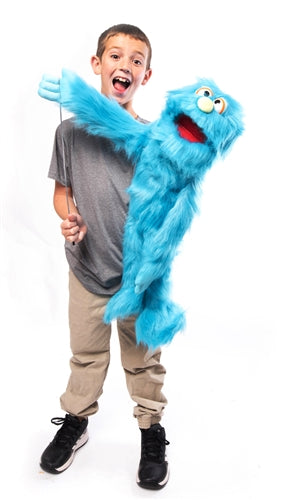 Marley Blue Monster Large 76cm Hand Puppet - Soft Plush Puppet for Kids, Storytelling & Interactive Play - Perfect for Classroom, Theater & Imaginative Play (Code 39)