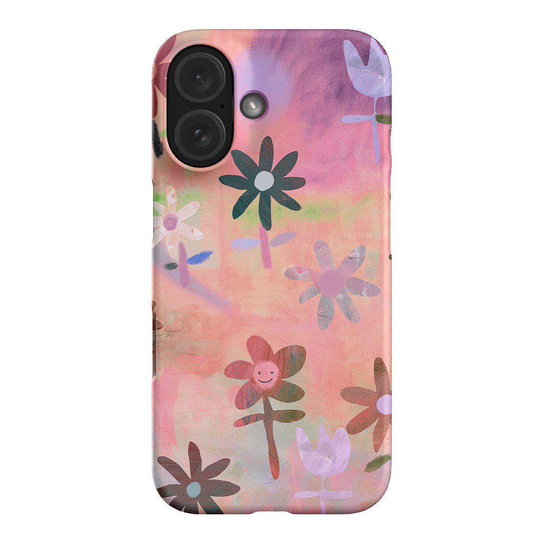 Premium Lazy Daisy Floral Phone Case - Shockproof & Slim Design for iPhone 15/14/13/12/Pro/Max - Perfect for Everyday Use, Travel & Outdoor Activities