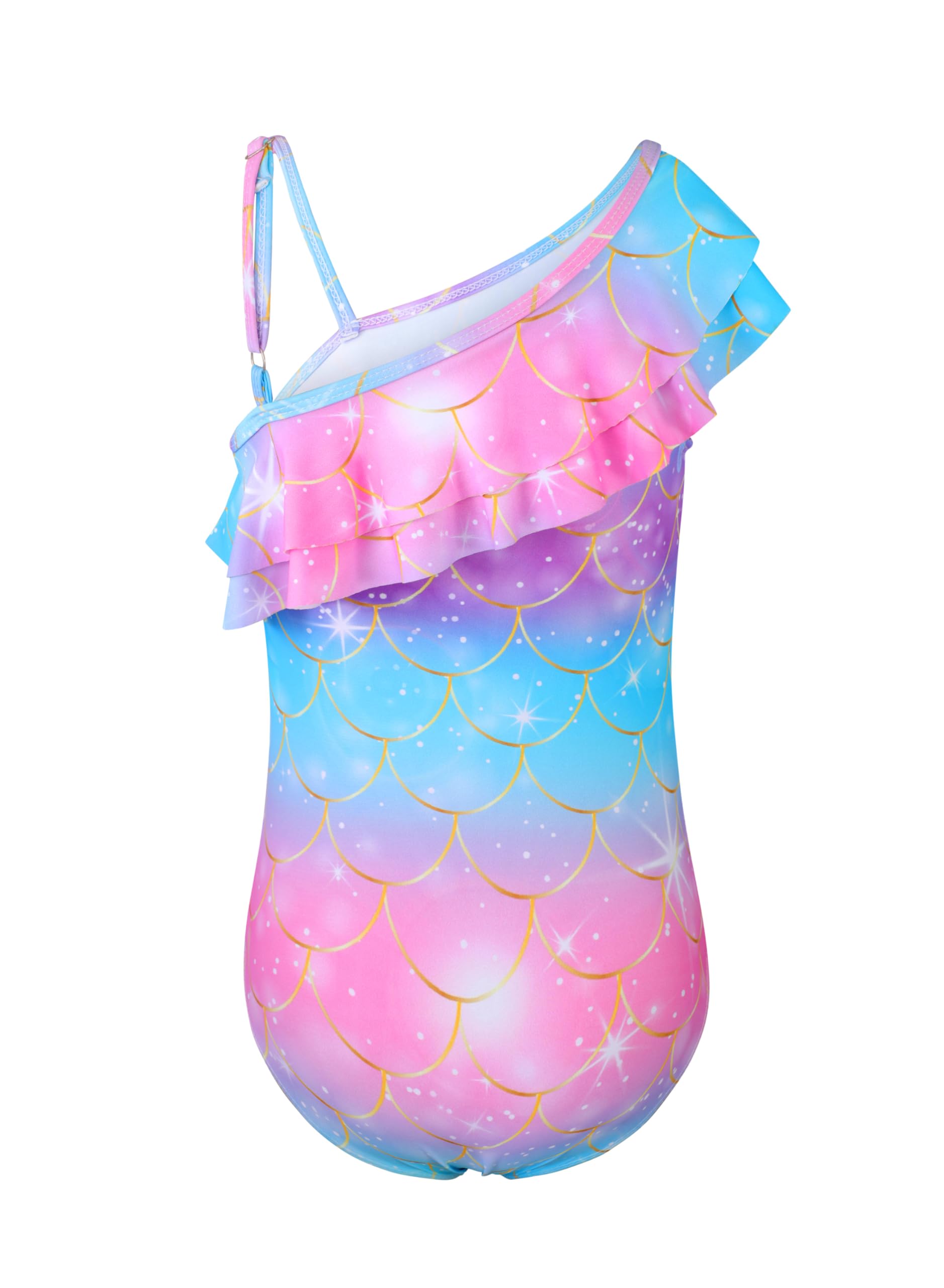 XiaoMoSha Girls One Piece Swimsuit for Toddler - Cute Mermaid Swimwear Bathing Suit for Baby Girls | Perfect for Beach, Pool, Summer Vacation & Water Play