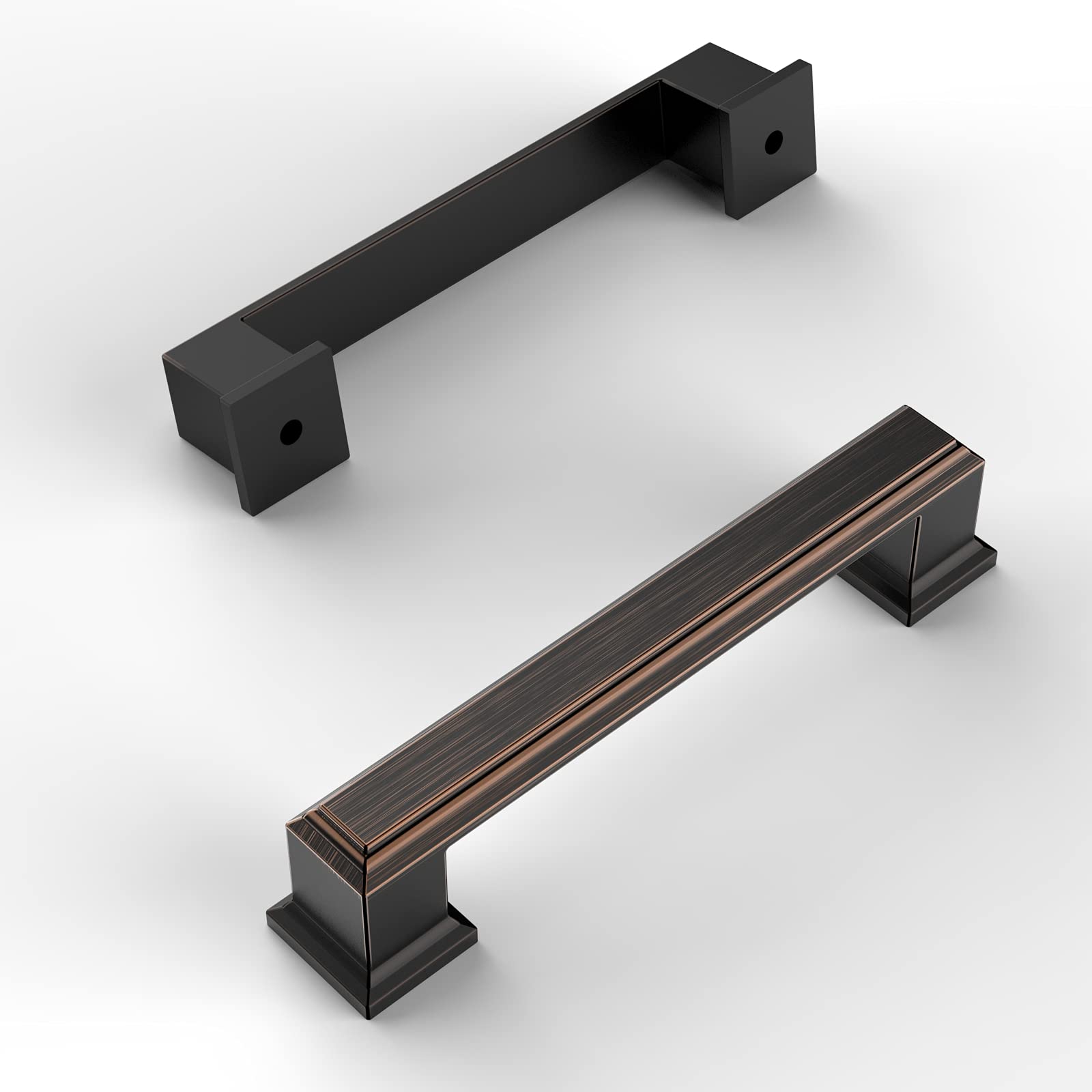 Amerdeco 10 Pack Oil Rubbed Bronze Cabinet Pulls 3-3/4 Inch for Kitchen & Bathroom