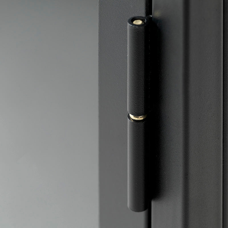 CARMEL 2 Door Glass Display Cabinet 90x190cm Black - Perfect for Living Room, Dining Room, or Office Storage & Display