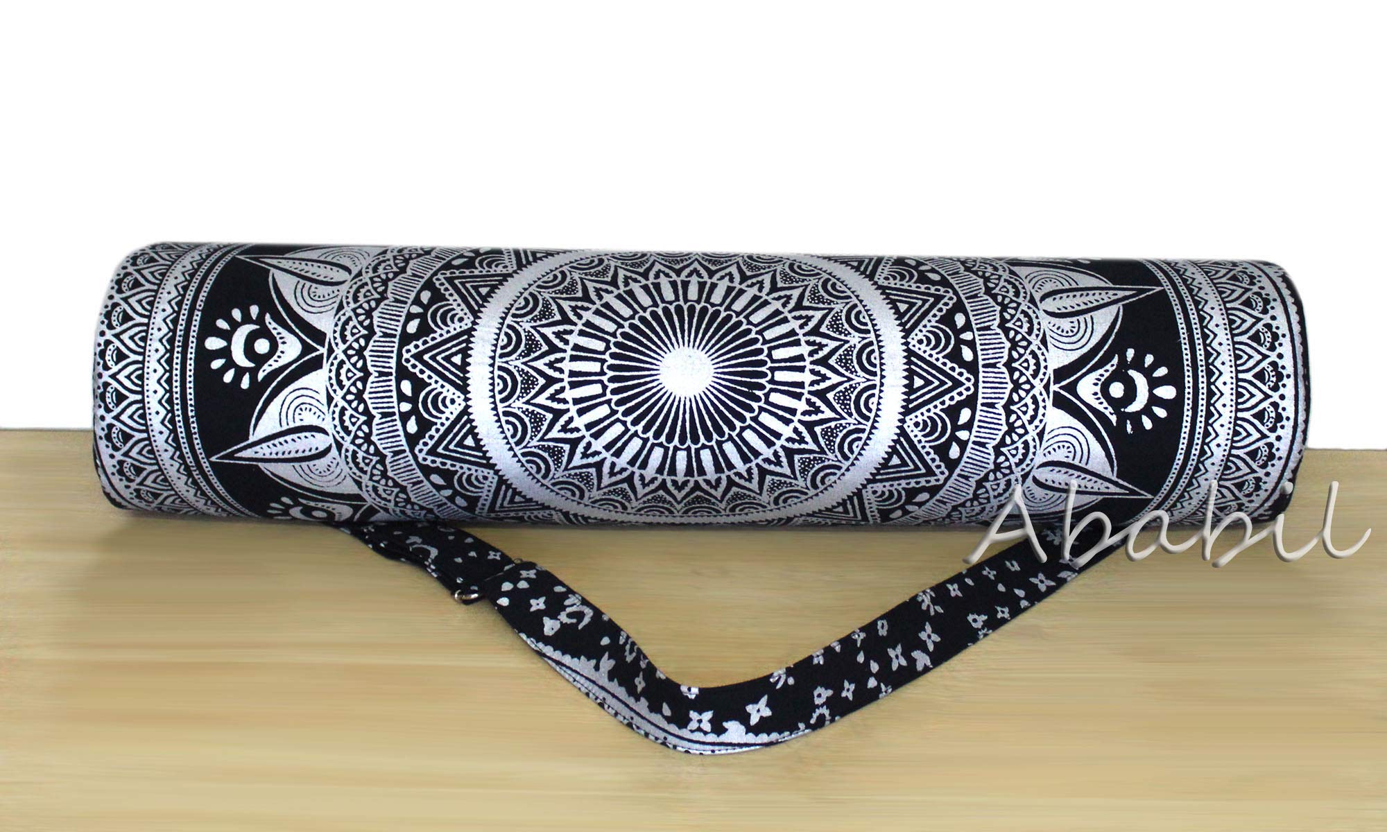 Premium Indian Mandala Yoga Mat Bag with Adjustable Shoulder Strap - Hippie Style Gym & Beach Carry Bag for Yoga, Travel, and Outdoor Activities