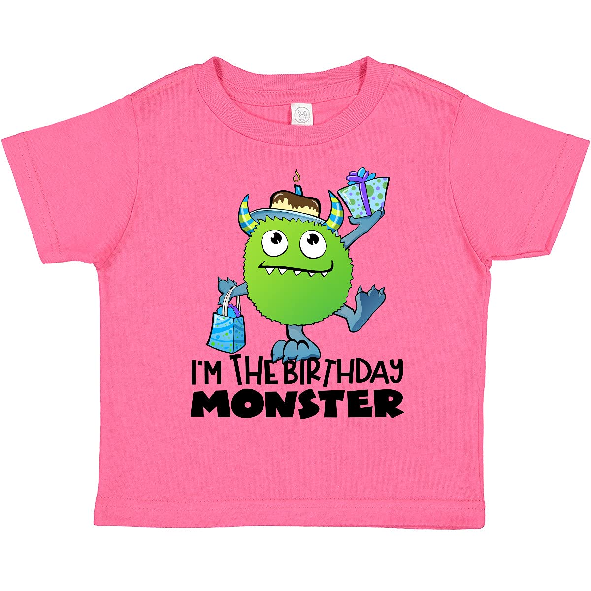 Inktastic 'I'm The Birthday Monster' Green Toddler T-Shirt - Cute Birthday Outfit for Toddlers, Perfect for Birthday Parties & Celebrations