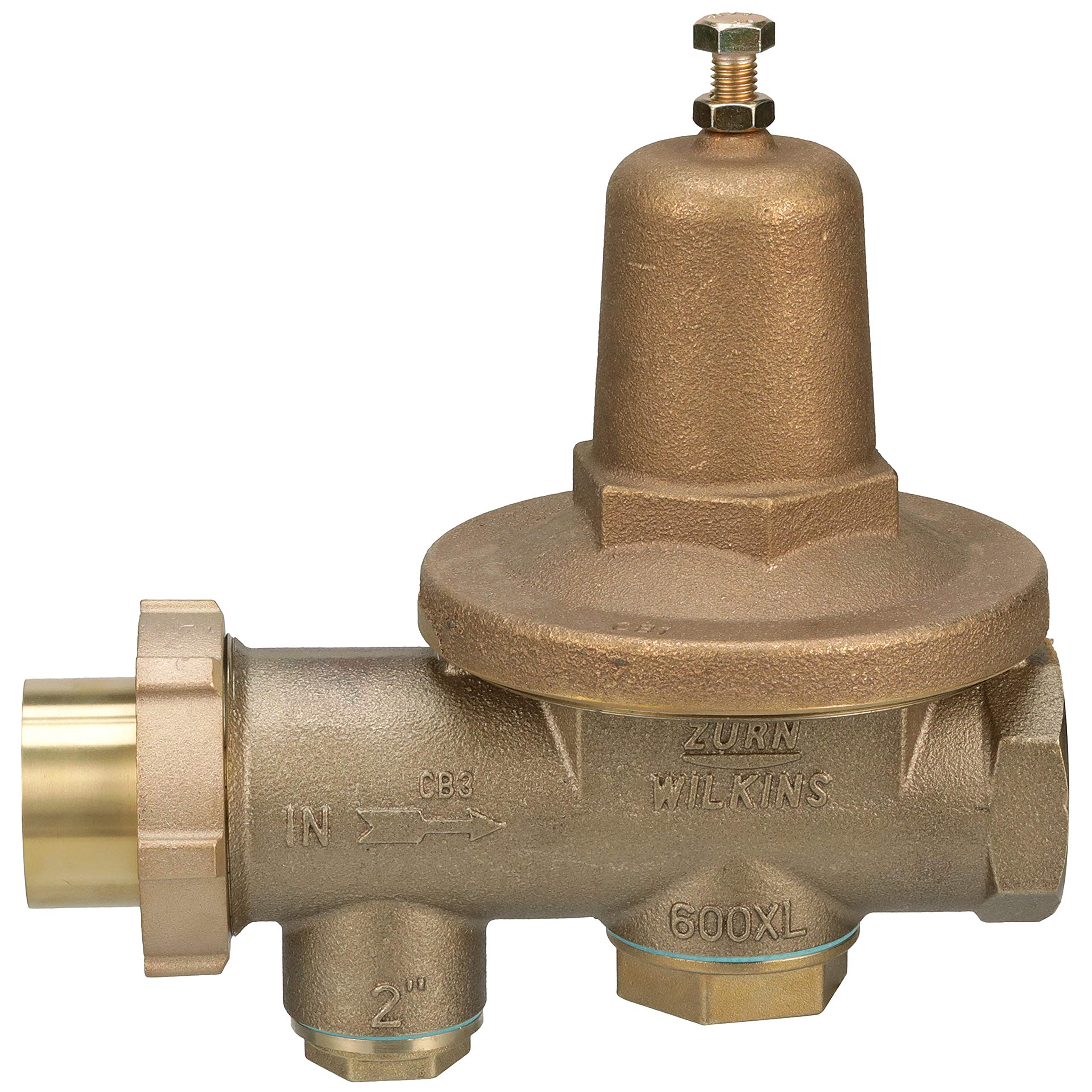 Zurn Wilkins 2 Inch 600XL Pressure Reducing Valve with Copper/Sweat Connection - Ideal for Residential and Commercial Water Pressure Regulation