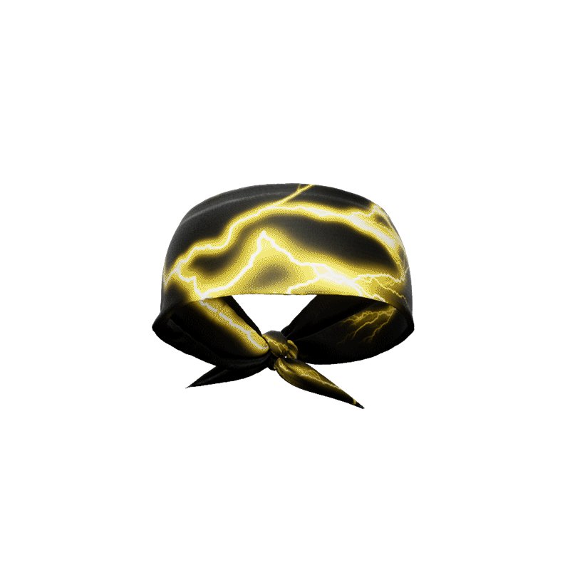 Yellow Lightning Tie Headband for Women & Girls - Stylish Hair Accessory for Sports, Workouts, and Everyday Fashion