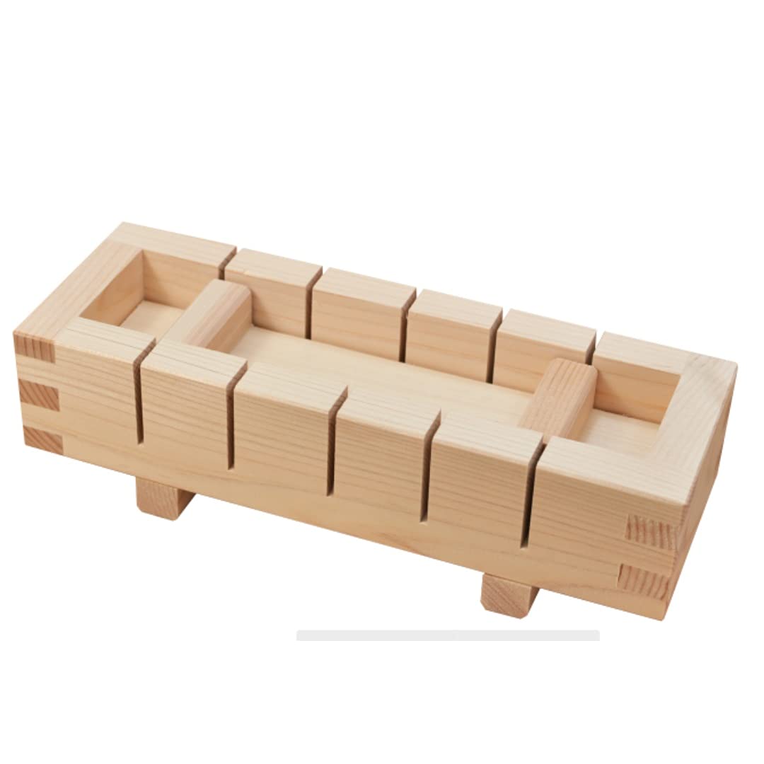 Premium Hinoki Wood Sushi Mold Press - Authentic Japanese Oshizushi Maker, 7 Inch Handcrafted Sushi Press for Perfect Homemade Sushi Rolls - Ideal for Sushi Parties & Japanese Cuisine Lovers