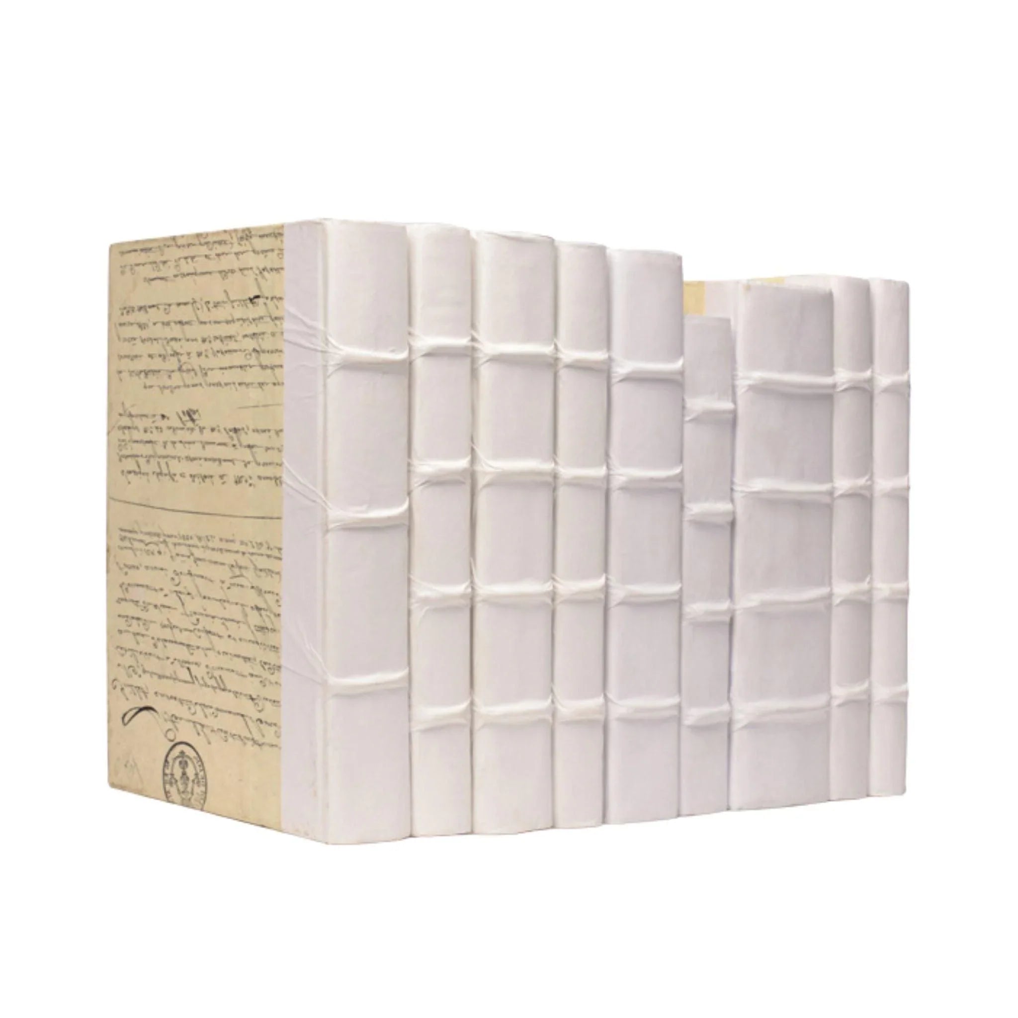 Solid White Decorative Books - Elegant Home Decor for Bookshelves, Coffee Tables & Styling