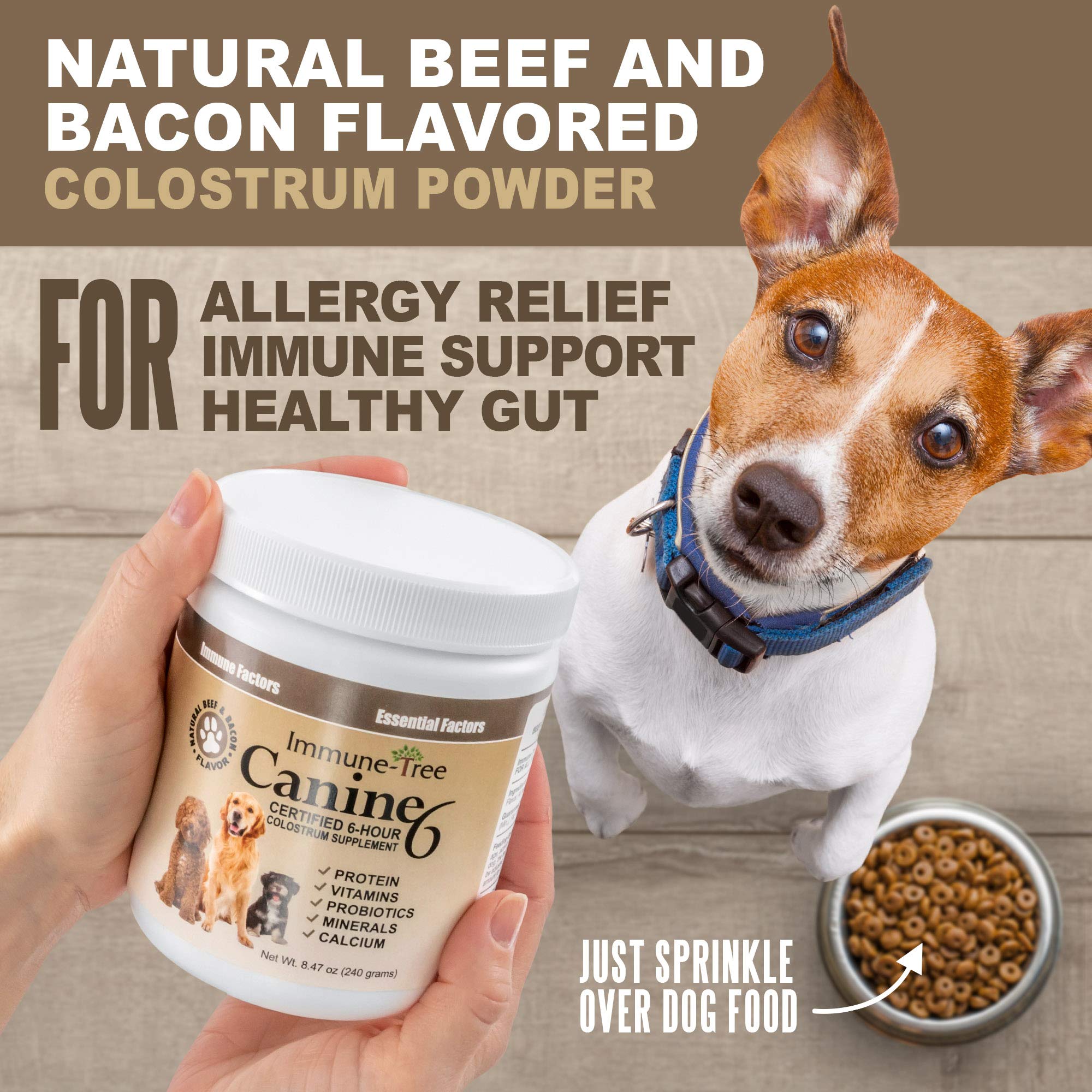 Bovine Colostrum for Dogs & Puppies - Immune System Booster Supplement with Prebiotics & Probiotics | Supports Digestion, Allergy Relief & Skin Health | Made in USA | 8.47oz | Ideal for Daily Wellness & Recovery