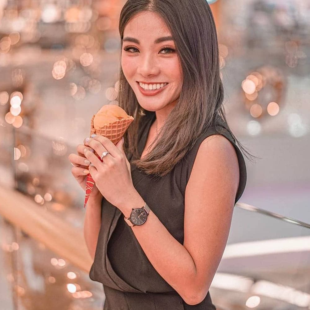 ARIES GOLD Cosmo Black Stainless Steel Women's Watch - Elegant Dress Watch for Business, Parties & Special Occasions