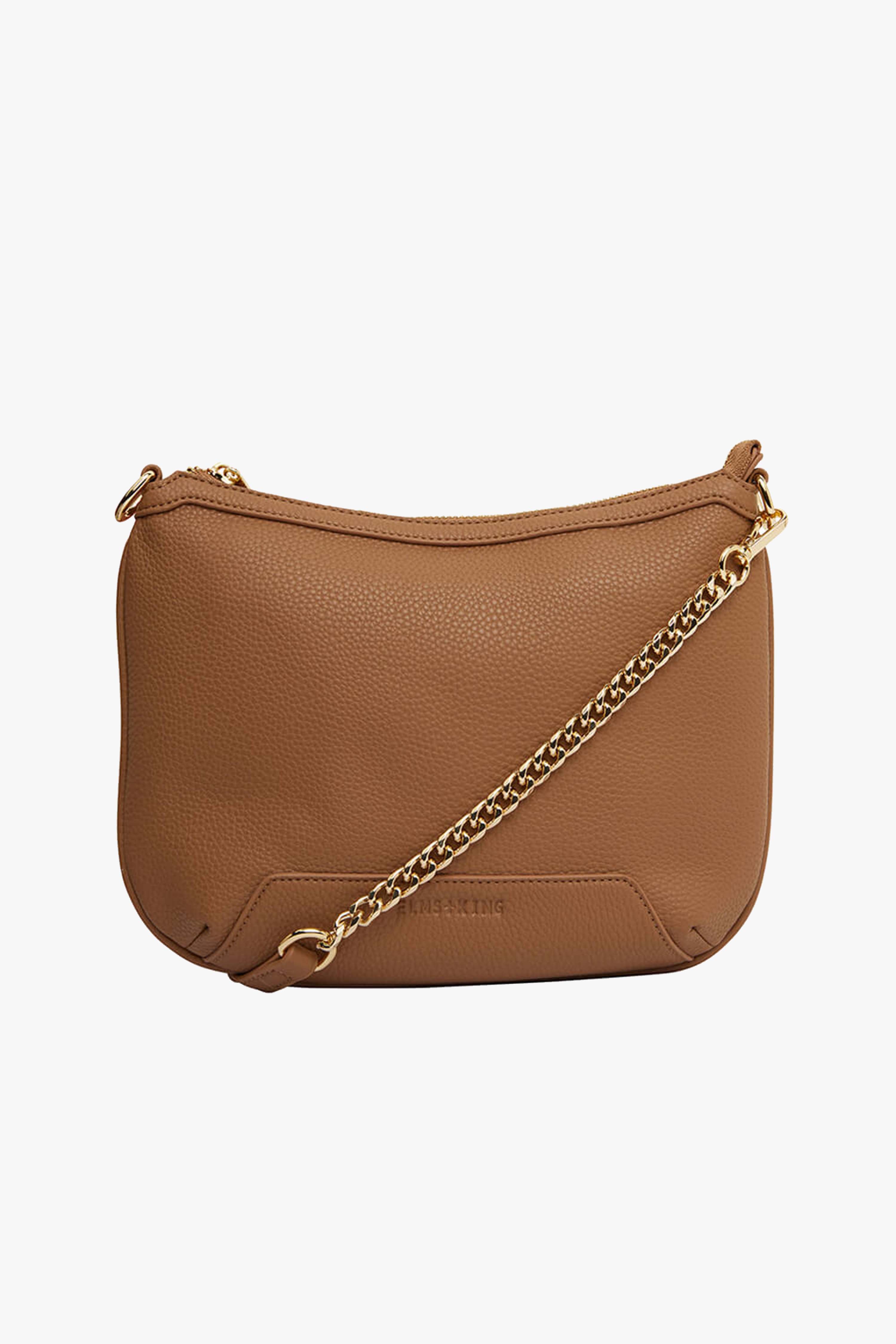 Stylish Glendale Taupe Crossbody Bag with Adjustable Chain Strap - Perfect for Everyday Use, Travel & Shopping