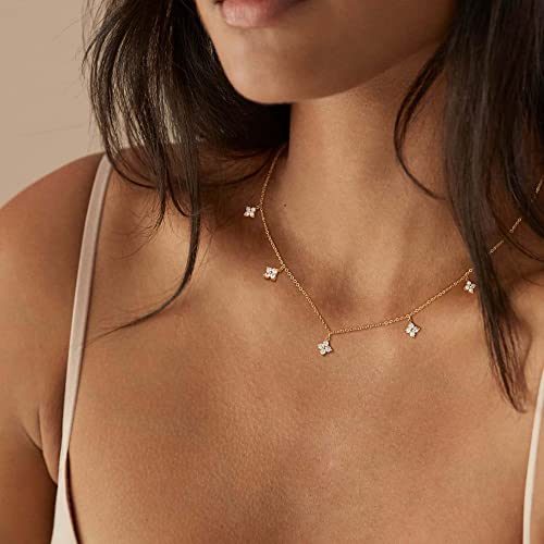 cross cz choker gold
