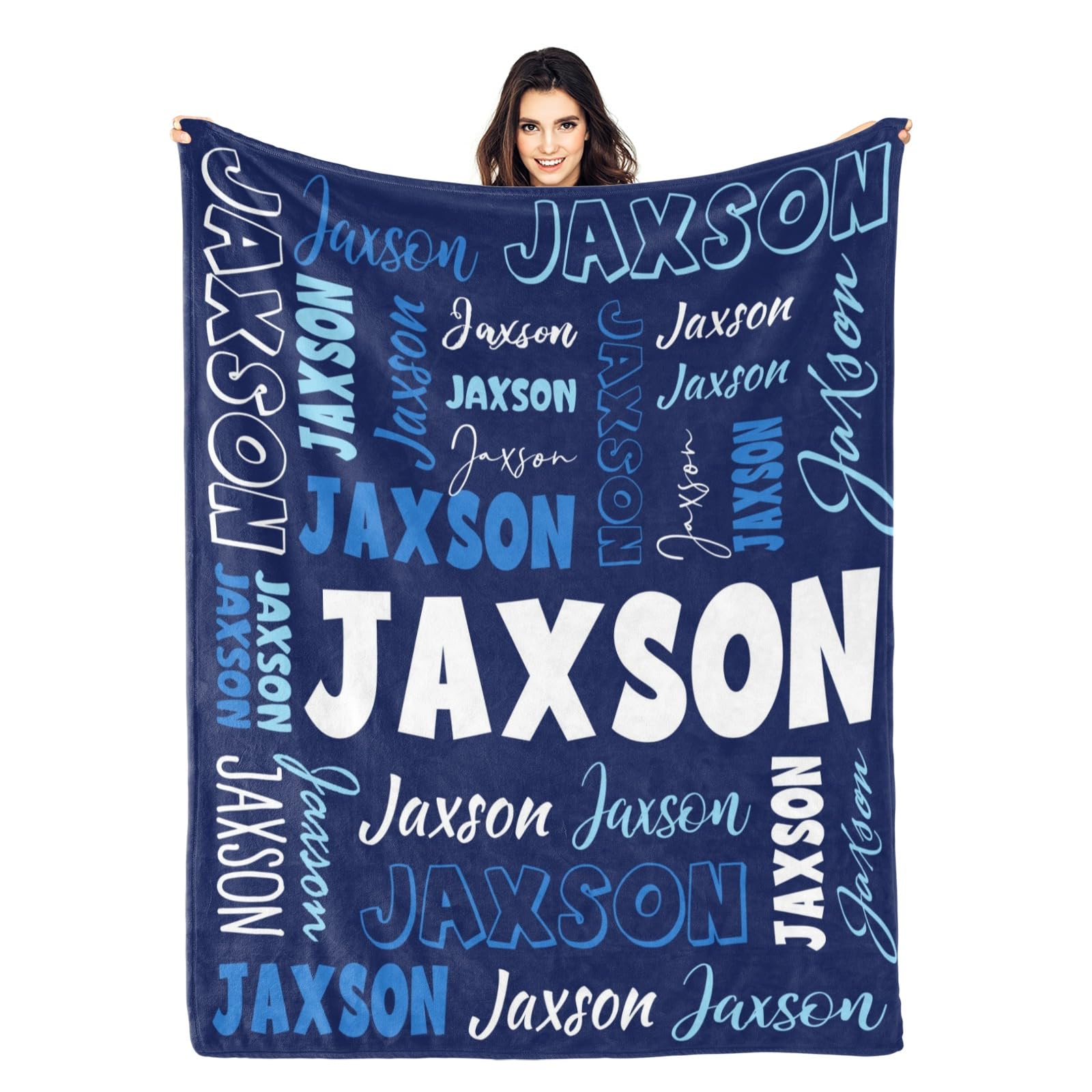 Custom Personalized Blankets for Kids & Adults - Super Soft Flannel Baby Blanket with Name - Perfect Christmas & Birthday Gift for Cozy Family Moments