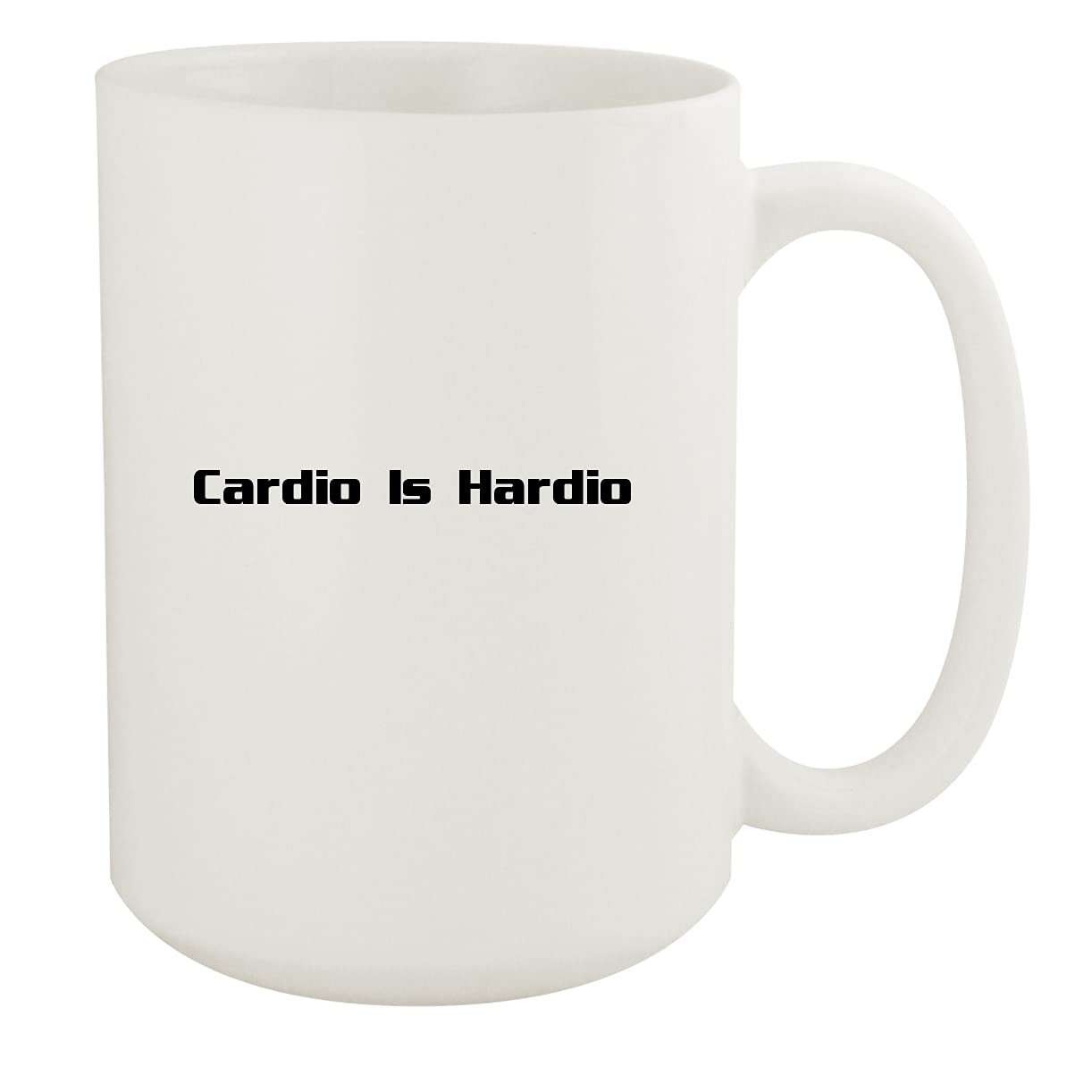 Cardio Is Hardio - Funny Gym Motivational 15oz White Ceramic Coffee Mug - Perfect for Workout Enthusiasts & Fitness Lovers