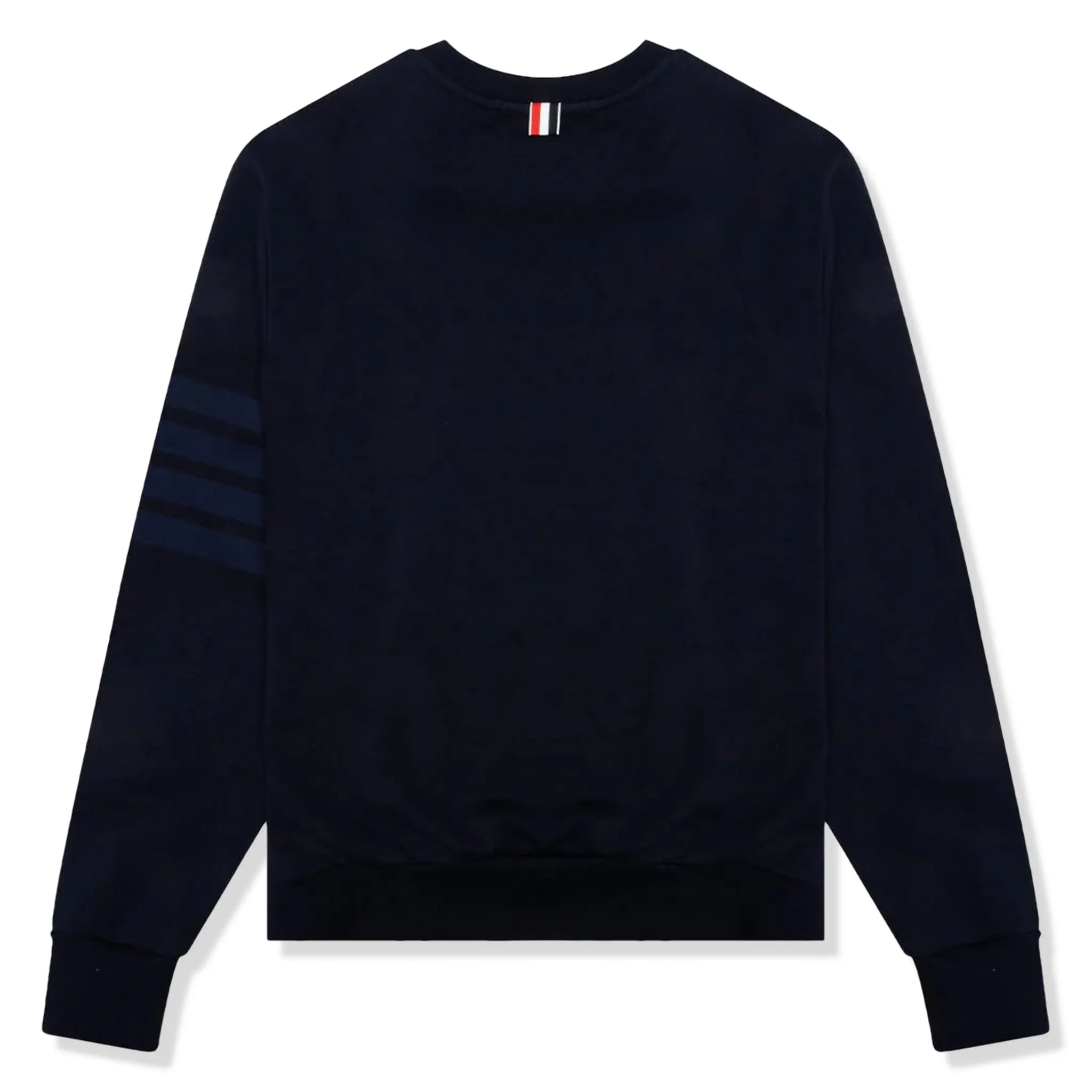 Thom Browne Classic Loopback 4-Bar Tonal Relaxed Navy Blue Sweatshirt for Men | Premium Cotton Casual Pullover | Perfect for Streetwear, Lounge & Everyday Wear