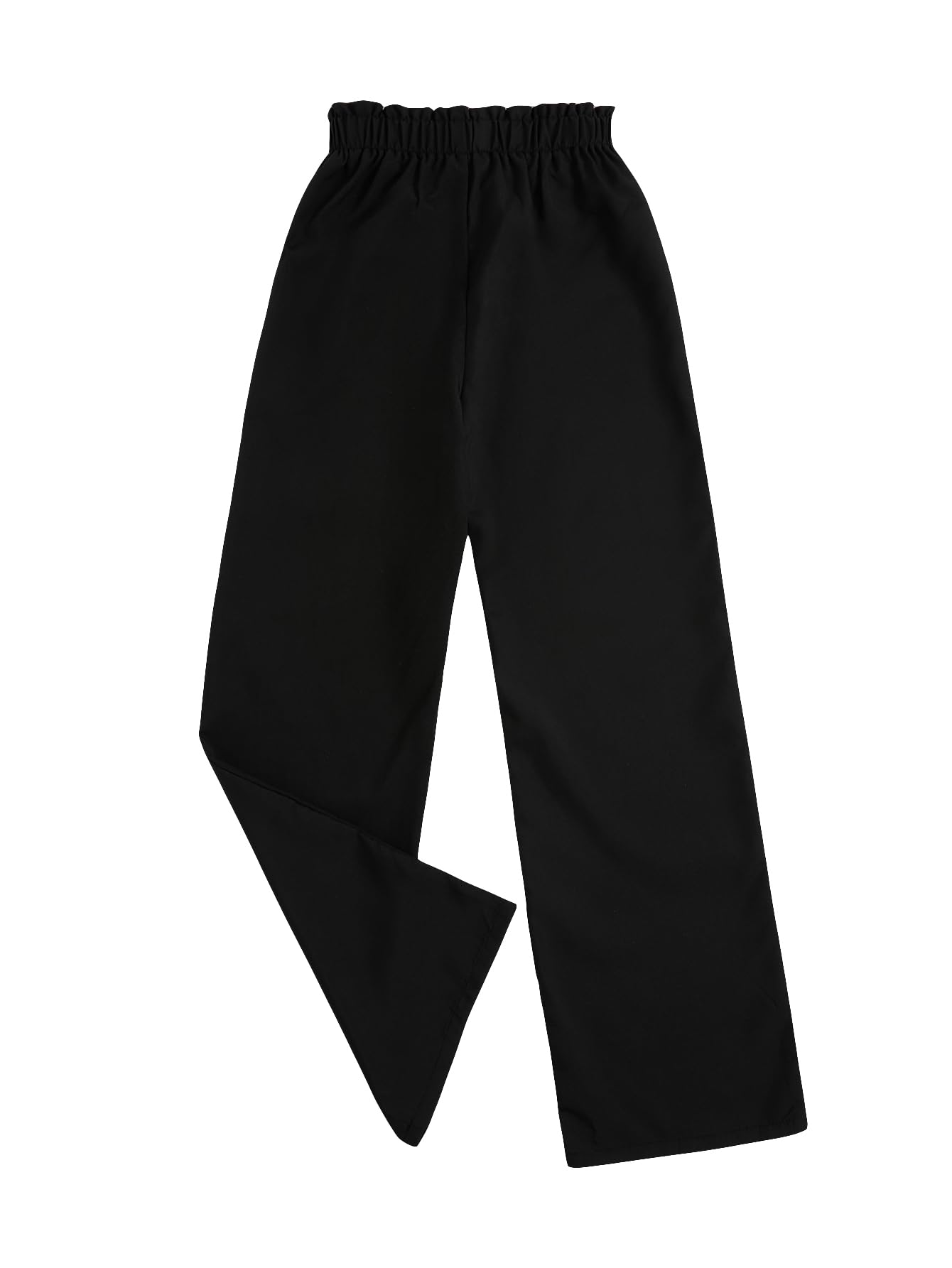 Milumia Girls High Waist Flowy Wide Leg Palazzo Pants - Cute Casual Dress Pants for Teens, School, Party & Everyday Wear