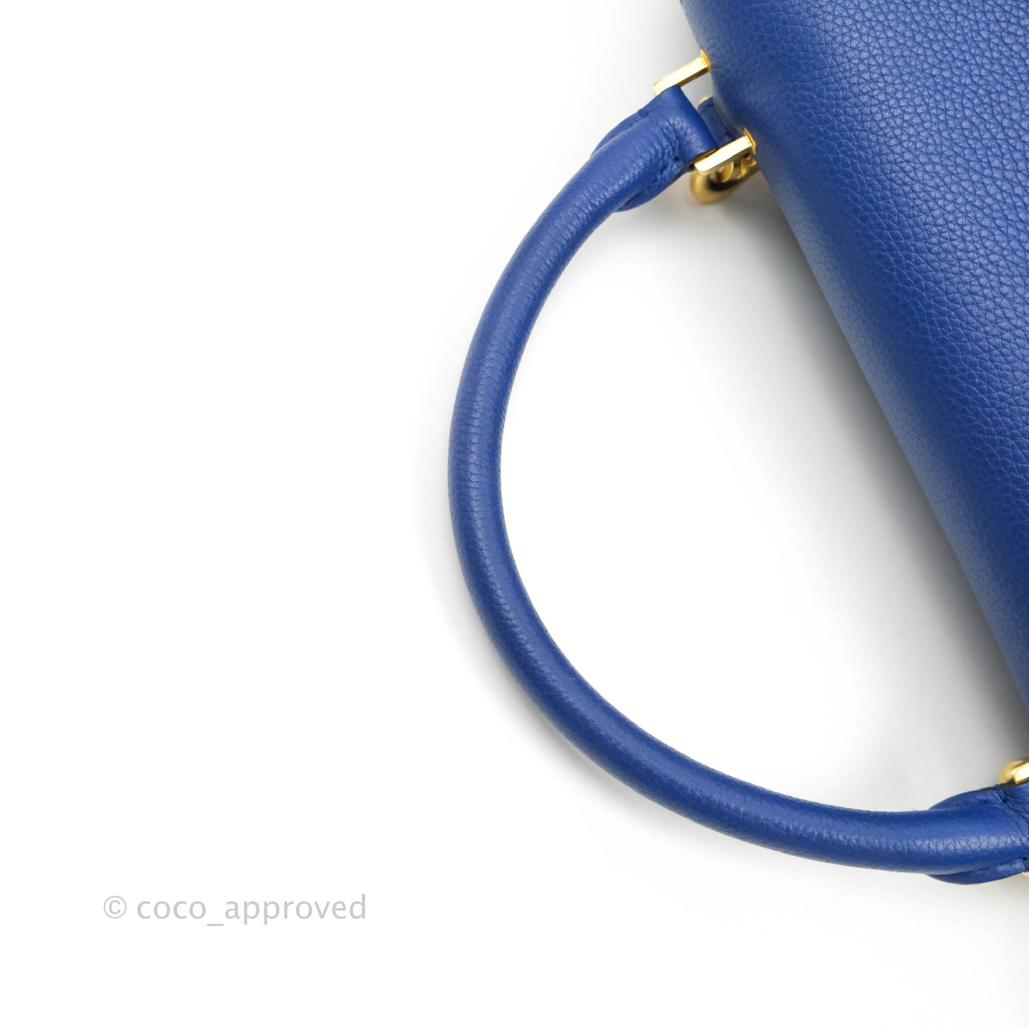 Celine Sleek Small Tri-Color Trapeze Bag in Blue Calfskin Leather - Perfect for Work, Travel & Everyday Use