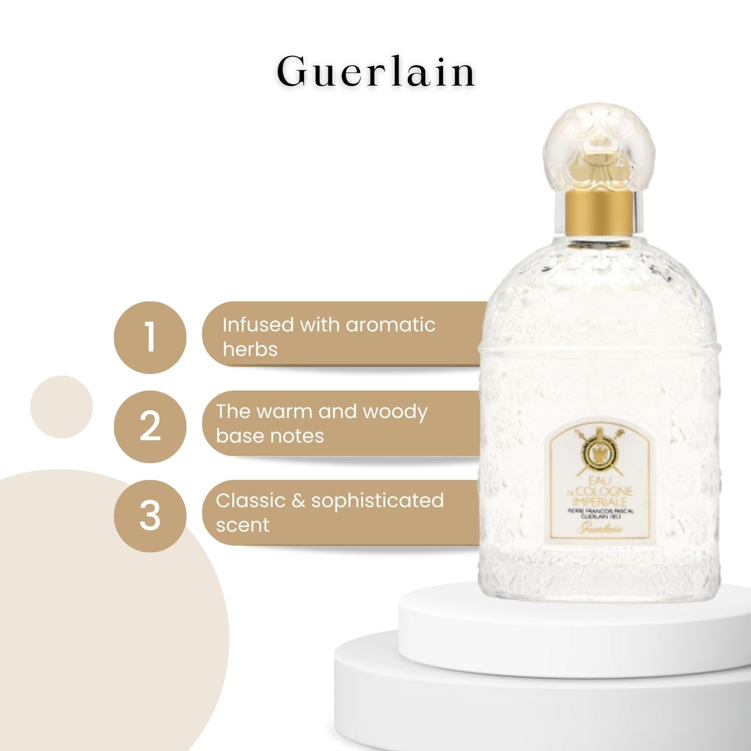 Guerlain Imperiale Eau De Cologne for Men - 3.4 oz Cologne Spray | Fresh & Luxurious Fragrance for Everyday Wear, Office & Special Occasions