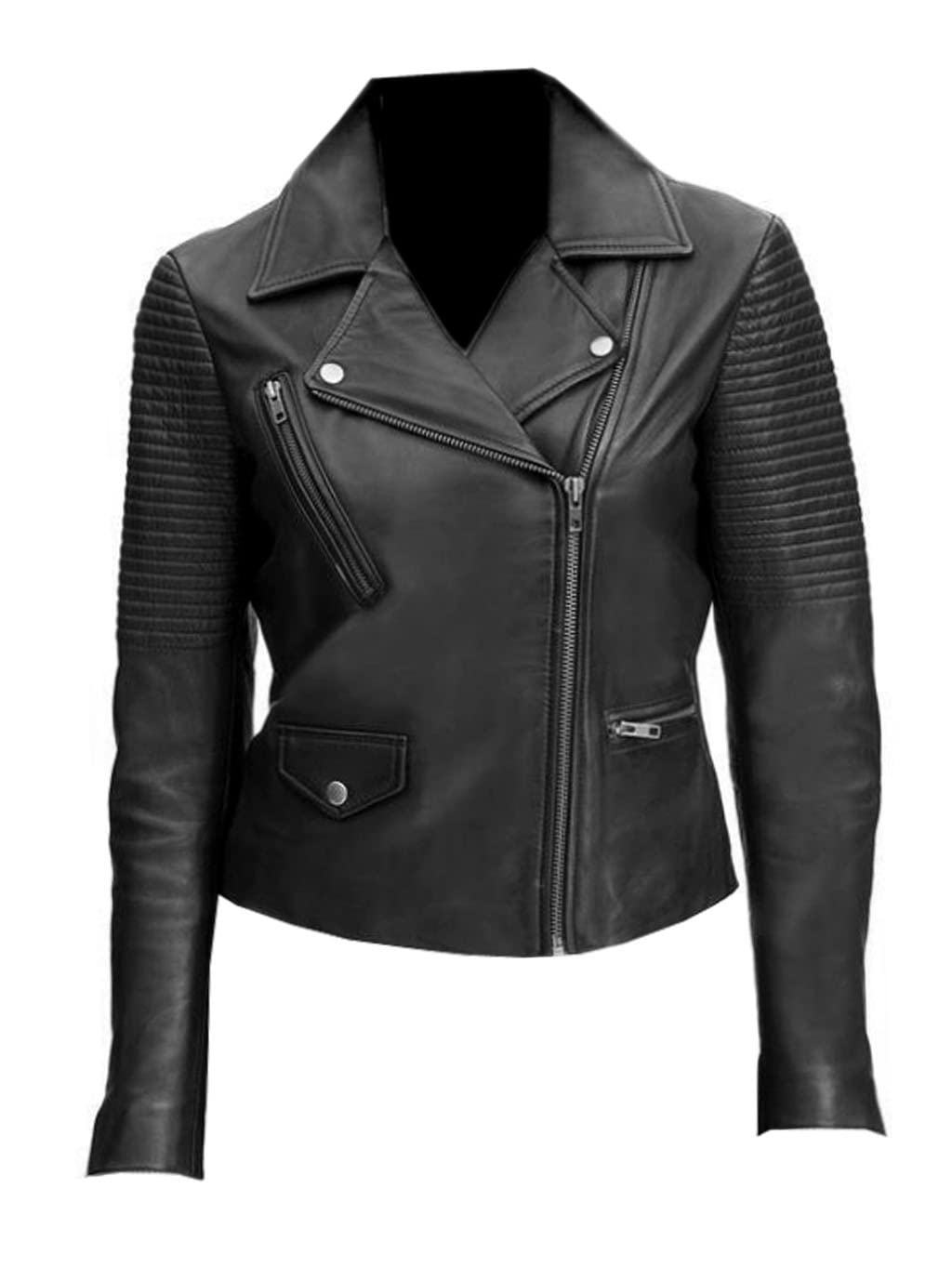Fairy Real Genuine Leather Jacket for Women - Winter Warm Plus Size Coats & Outerwear - Perfect for Cold Weather, Casual Outings & Fashion Layering
