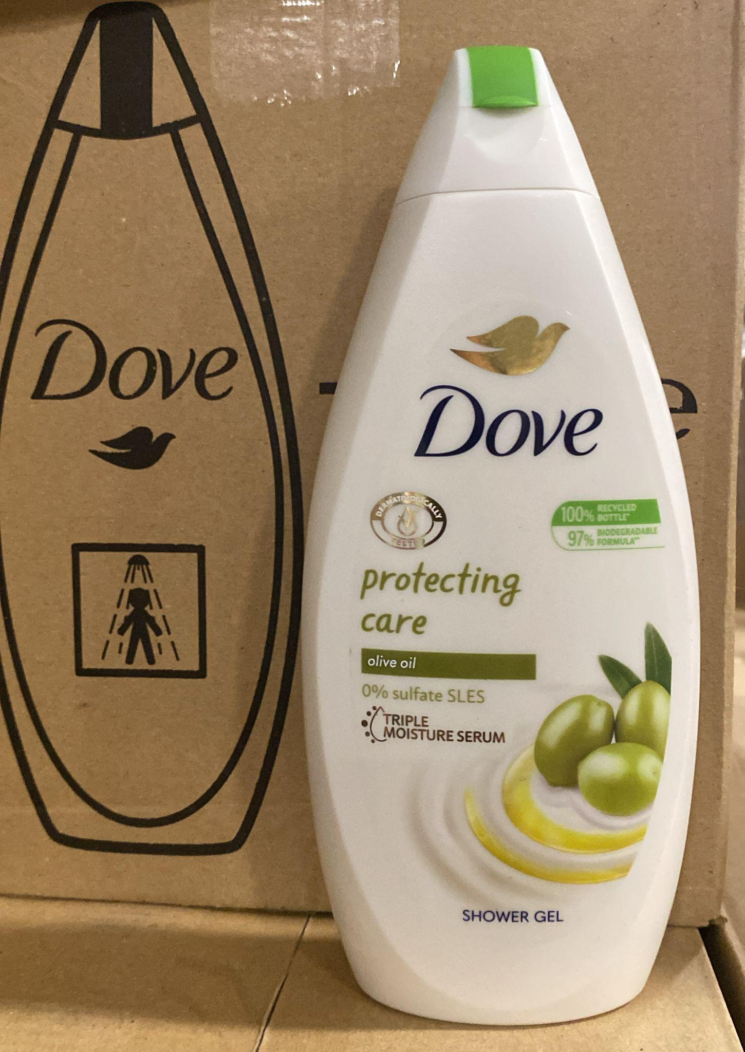 Dove Protecting Care Body Wash 500ml (12 Pack) - Moisturizing & Nourishing Shower Gel for Dry Skin - Perfect for Daily Use at Home or Gym