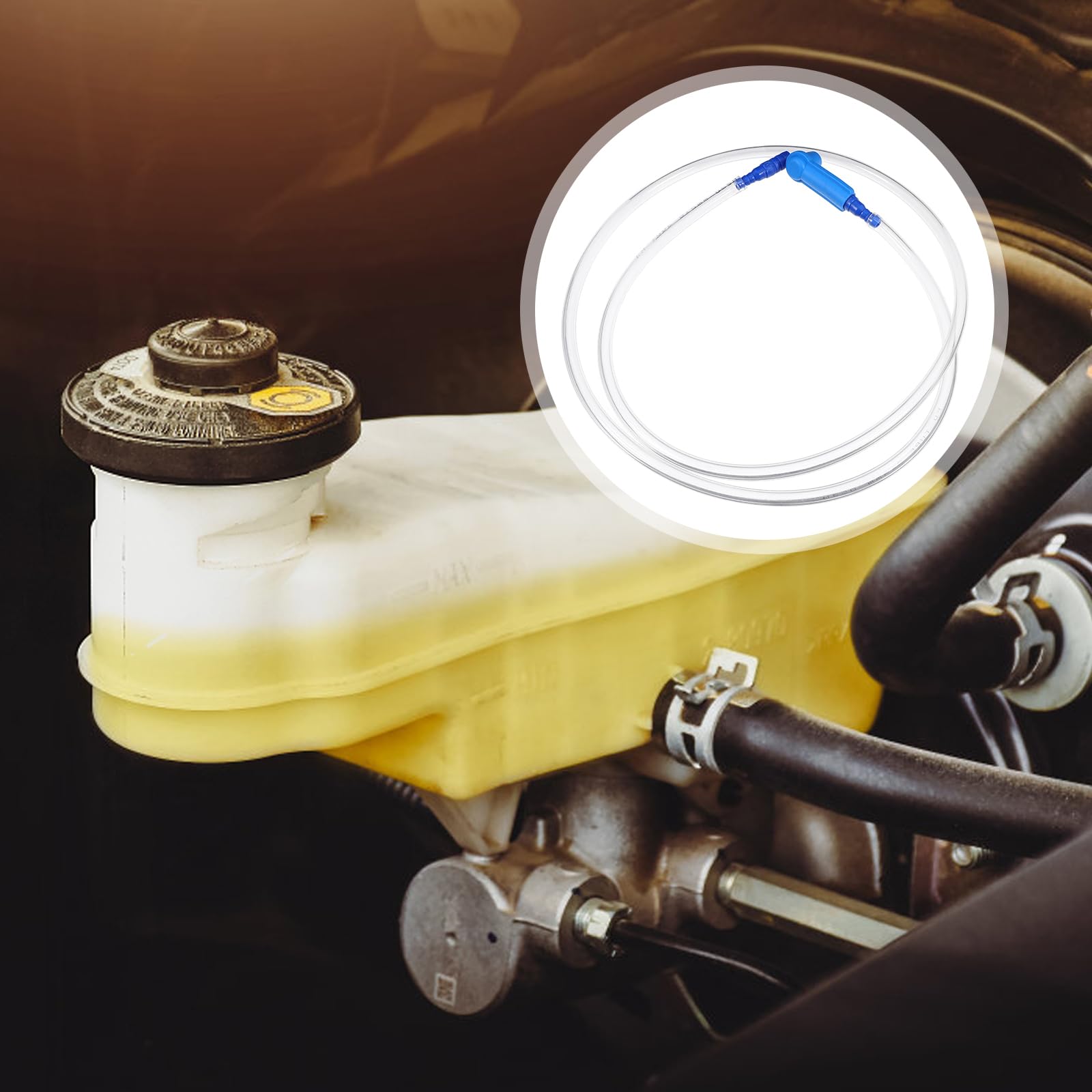 ABS Brake Bleeder Hose 1.3M - Vacuum Bleeding Kit with Adapter for Car & Motorcycle Maintenance