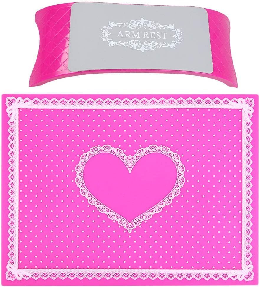 Rubyface Silicone Nail Art Hand Rest Pillow - Comfortable Manicure Mat & Arm Support for Gel Polish, Acrylic Nails - Perfect for Salon, Home Nail Care & DIY Beauty Sessions