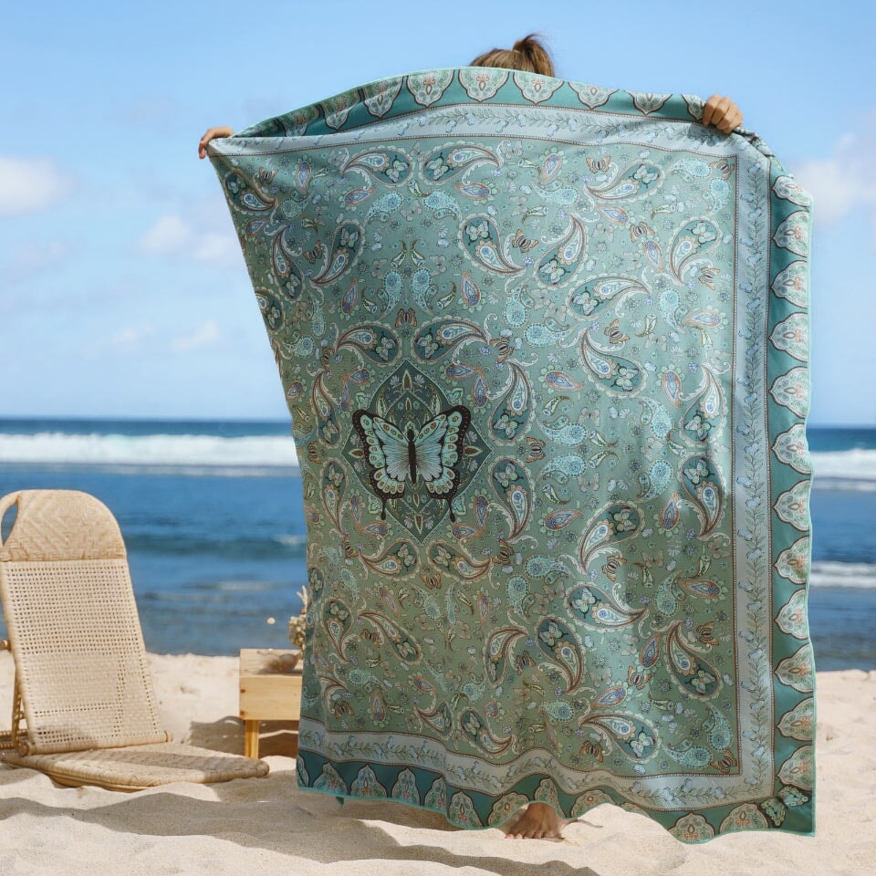 XL Butterfly Effect Sand Free Beach Towel - Quick Dry, Lightweight & Super Absorbent - Perfect for Pool, Beach, Picnics & Outdoor Adventures