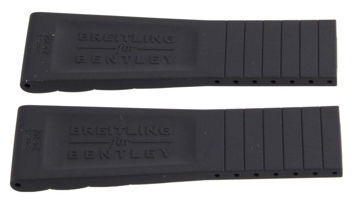 24mm x 20mm Black Rubber Watch Band Strap 244S - Durable Replacement Wristband for Men & Women - Perfect for Swimming, Sports & Outdoor Activities