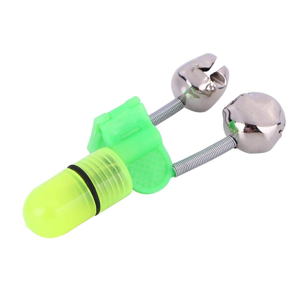 Slibrat Fishing Bite Alarm with Night Light & Twin Bells - Waterproof Bait Alarm Tackle for Night Fishing, Carp Fishing, and Bank Fishing - Perfect for Low Light Conditions and Freshwater Angling